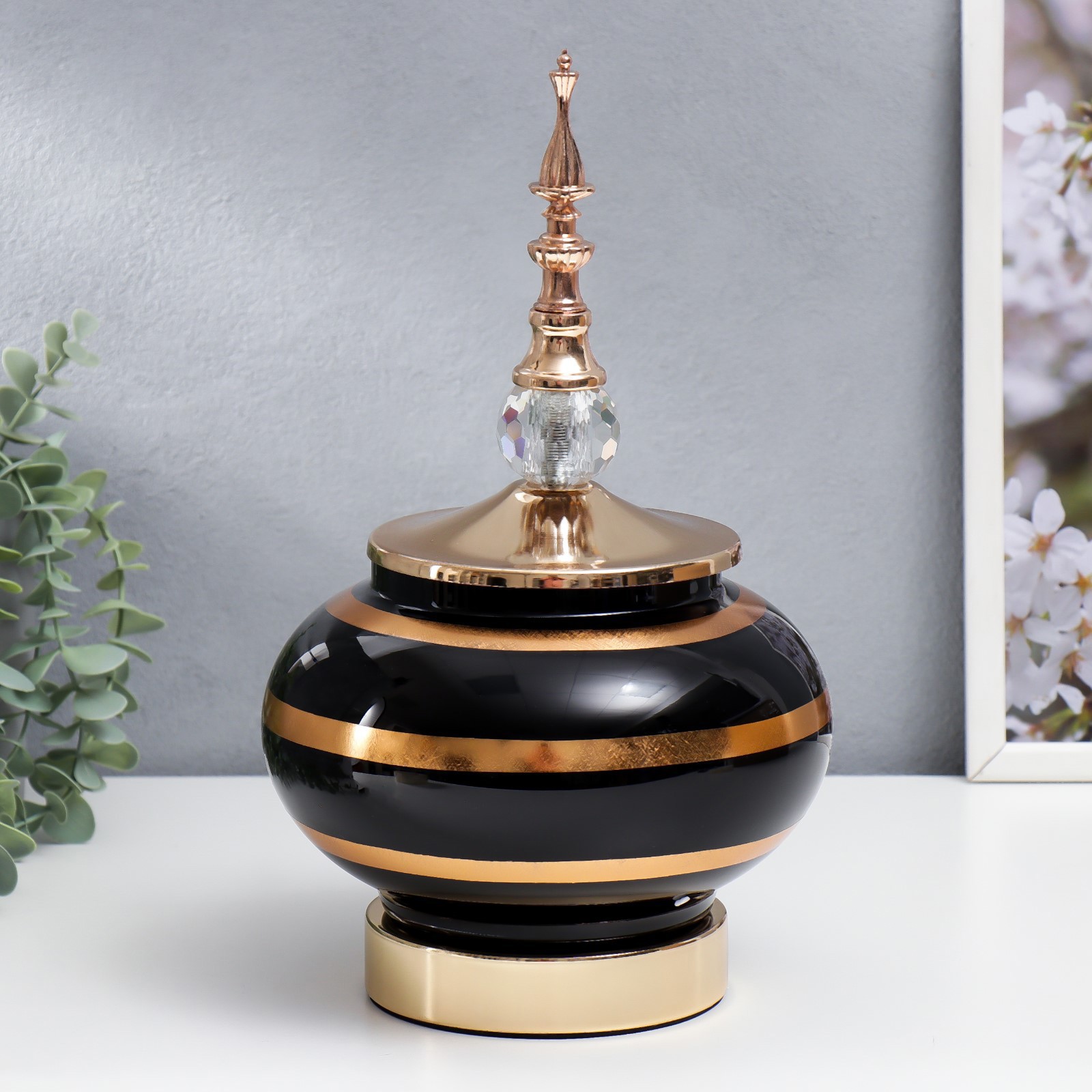 Изображение товара Сувенир интерьерный "Мираж" золото с чёрным 32x16.5x16.5 см