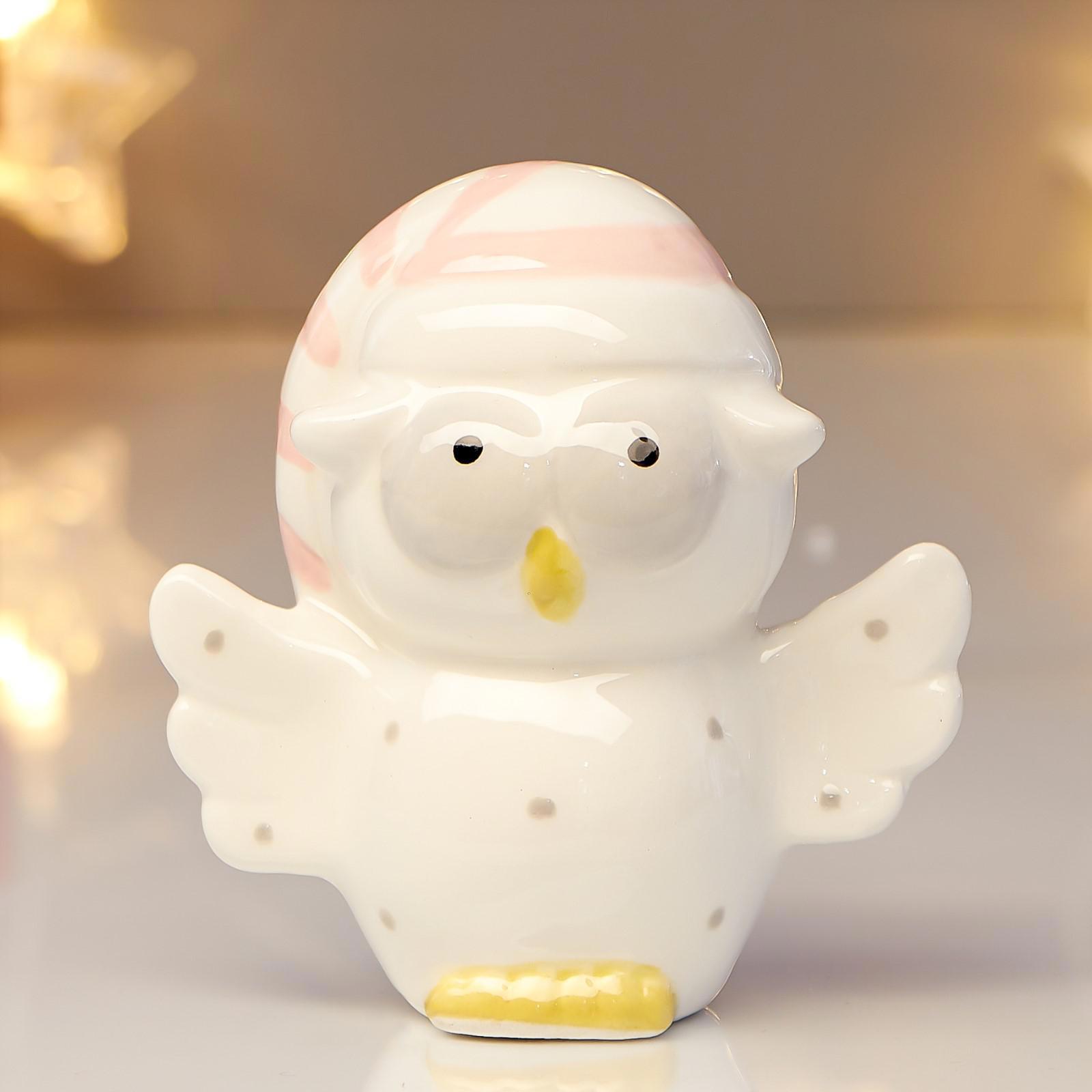 Изображение товара Сувенир SIMALAND Совёнок в полосатом розовом колпаке