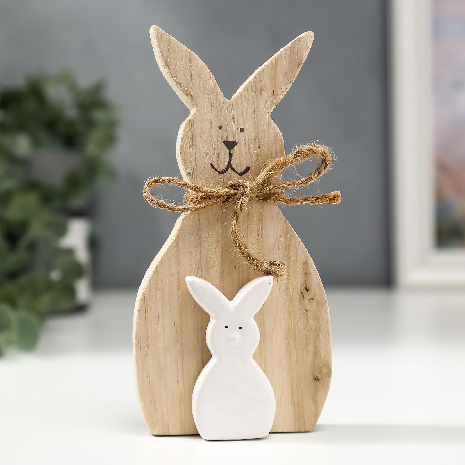 Изображение товара Сувенир интерьерный "Зайчики" 14.8x3x7.5 см