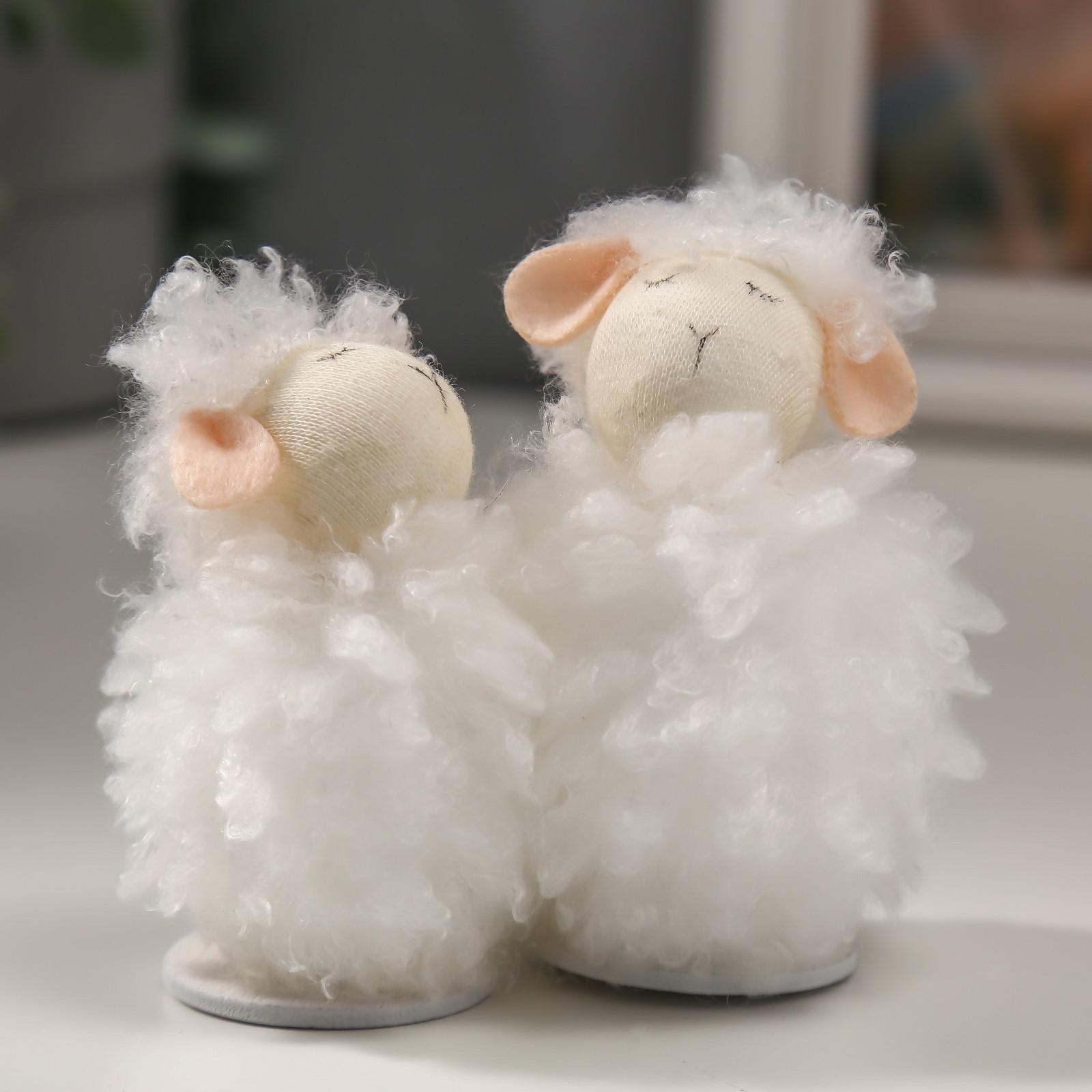 Изображение товара Сувенир интерьерный "Два барашка - белое облако" 9x8x4 см