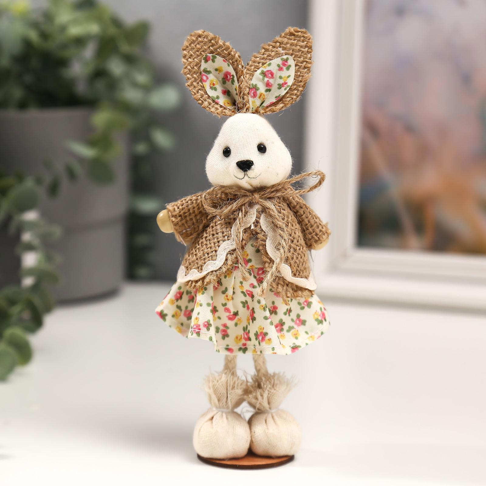 Изображение товара Сувенир интерьерный "Зайка в цветочном платье" 19x5x4 см