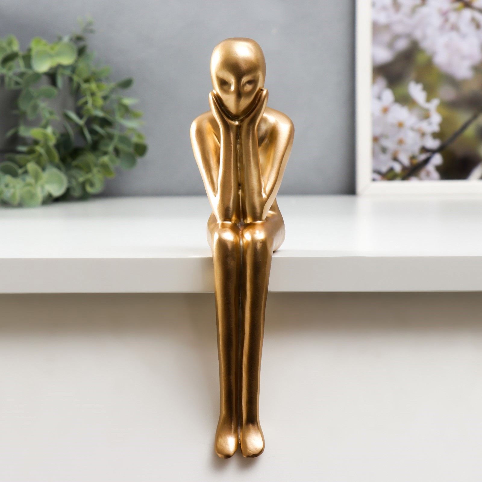 Изображение товара Сувенир интерьерный Абстракция: Человек - Скука, золото 15x5x7 см