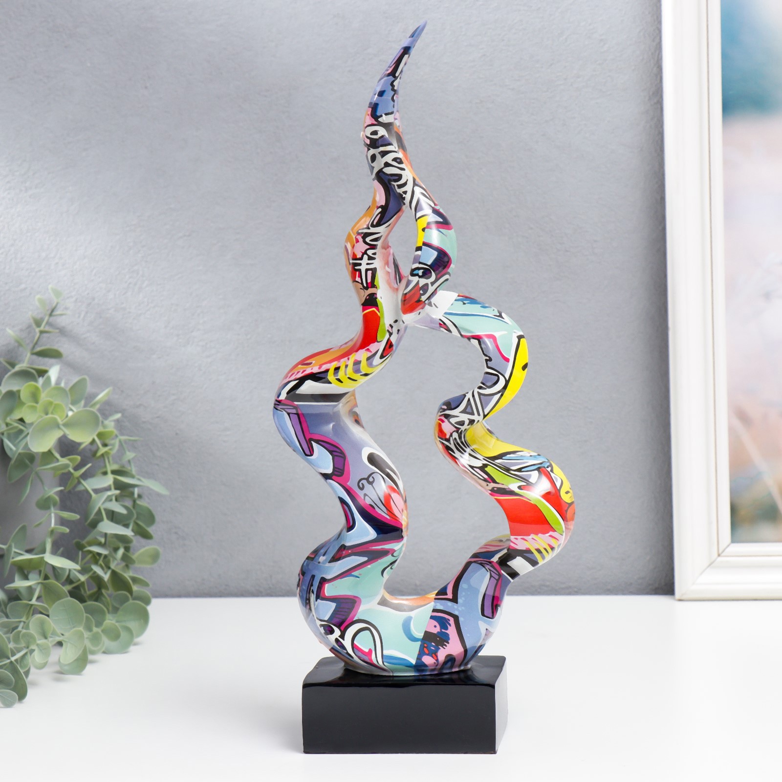 Изображение товара Сувенир интерьерный Абстракция Кривая линия граффити 35x6,5x14 см