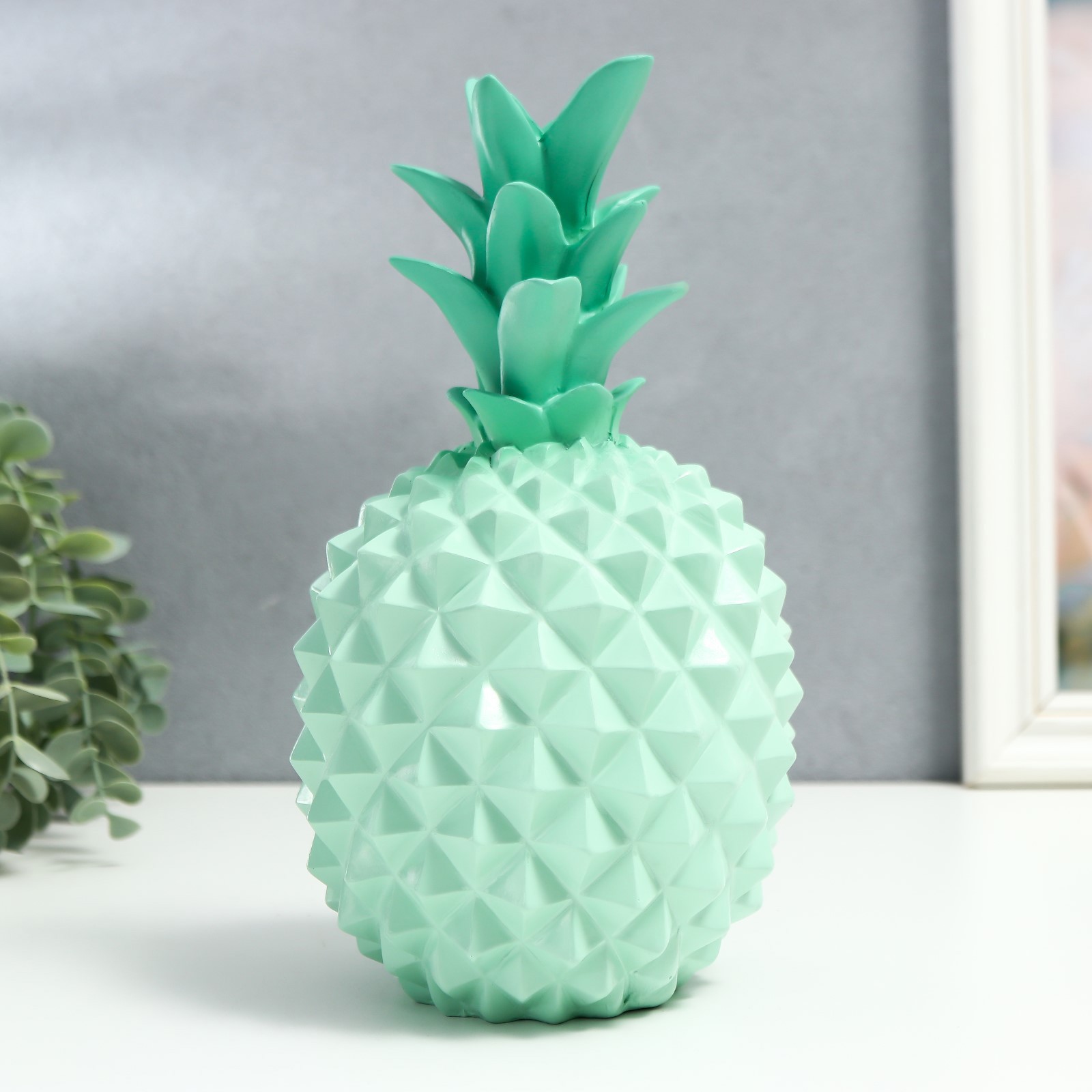 Изображение товара Сувенир интерьерный "Ананас мята" матовый 24x14x14 см
