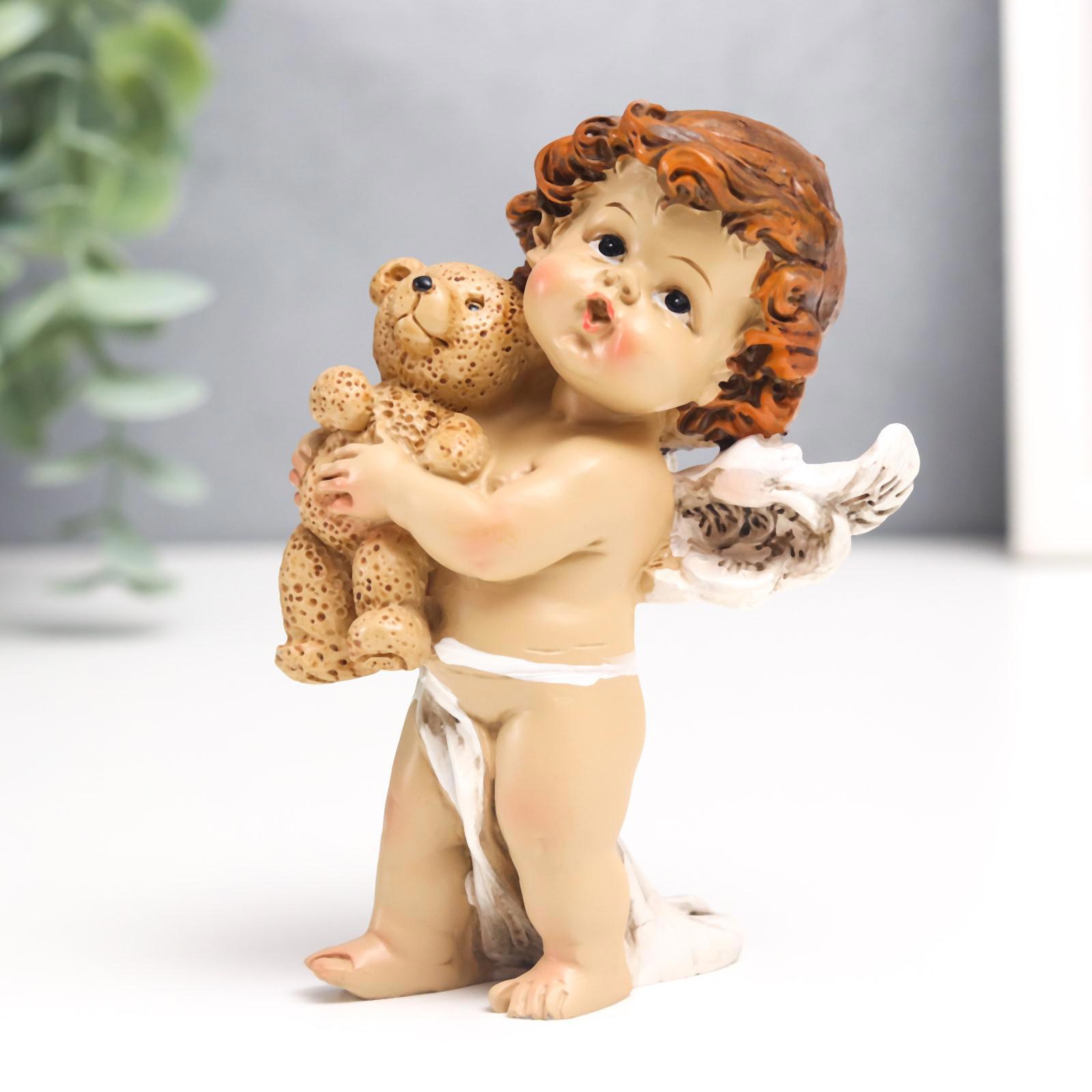 Изображение товара Сувенир интерьерный "Ангел-карапуз с медвежонком" 11x4.5x6 см