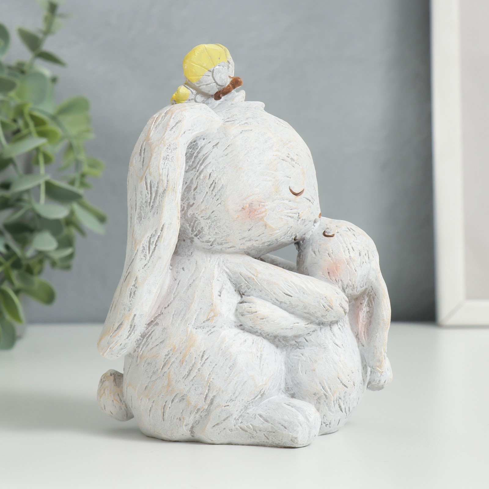 Изображение товара Сувенир Зайка с малышом - нежность, 13,5×7×10,5 см