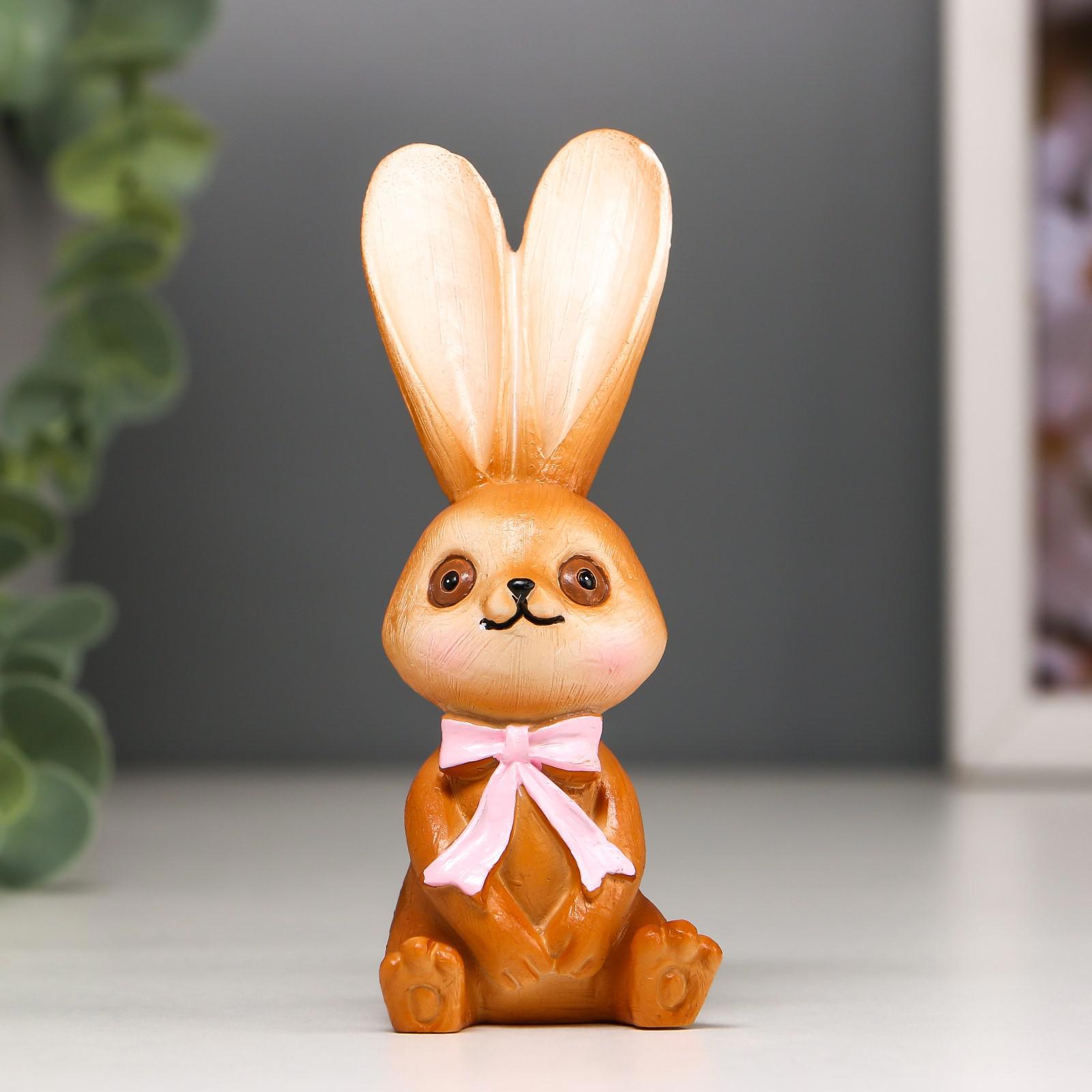Изображение товара Сувенир интерьерный "Зайчик с бантиком" 10.7x5x5 см