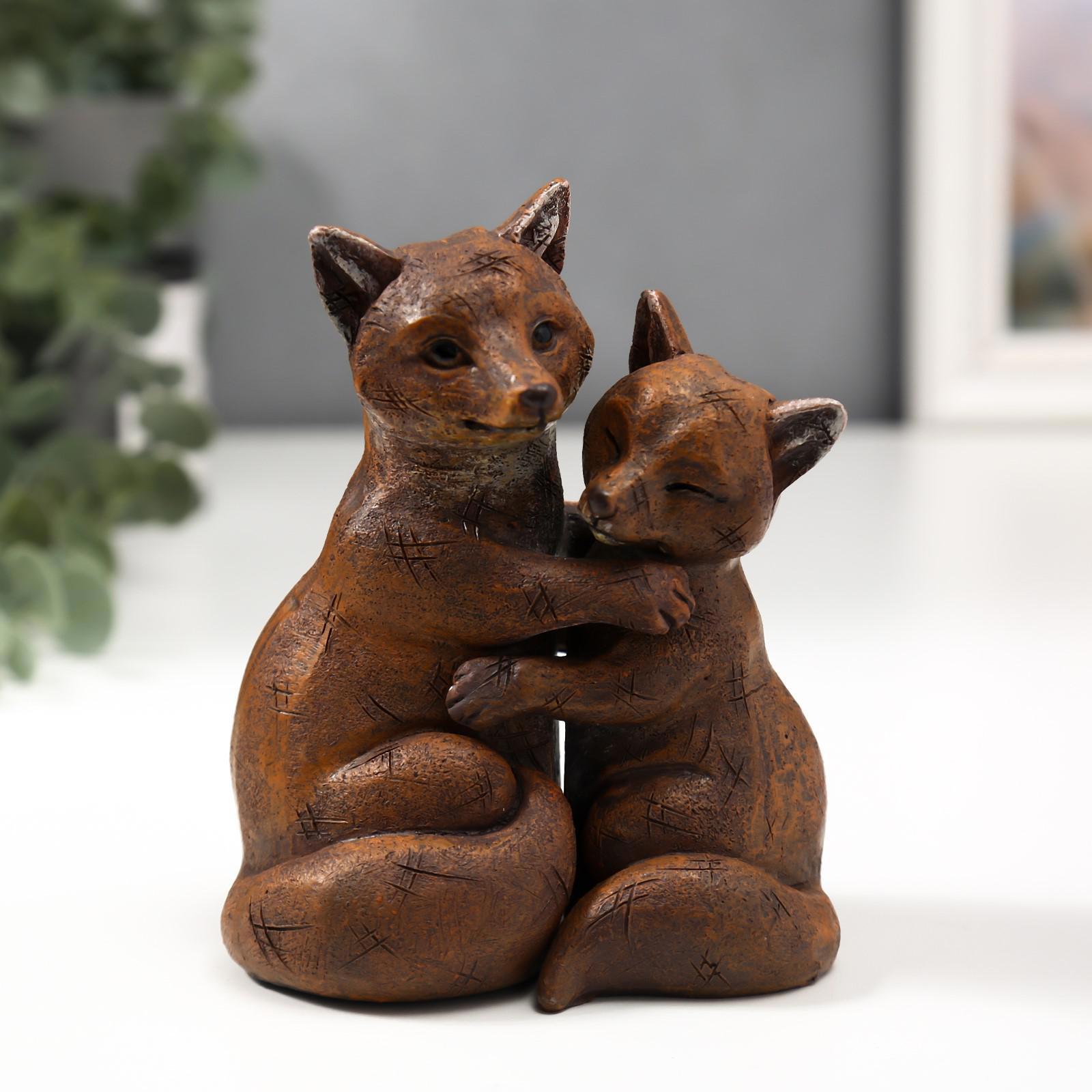 Изображение товара Сувенир Лисички набор 2 шт 11,5×6,5×9 см — декоративные фигуры