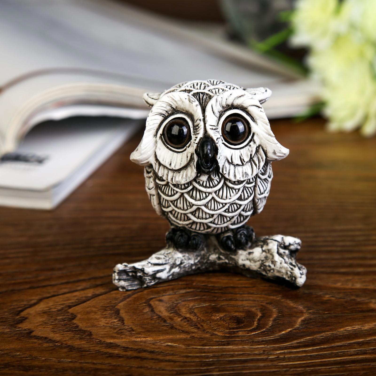 Изображение товара Сувенир интерьерный Маленький филин с большими глазами 7x7x4,5 см