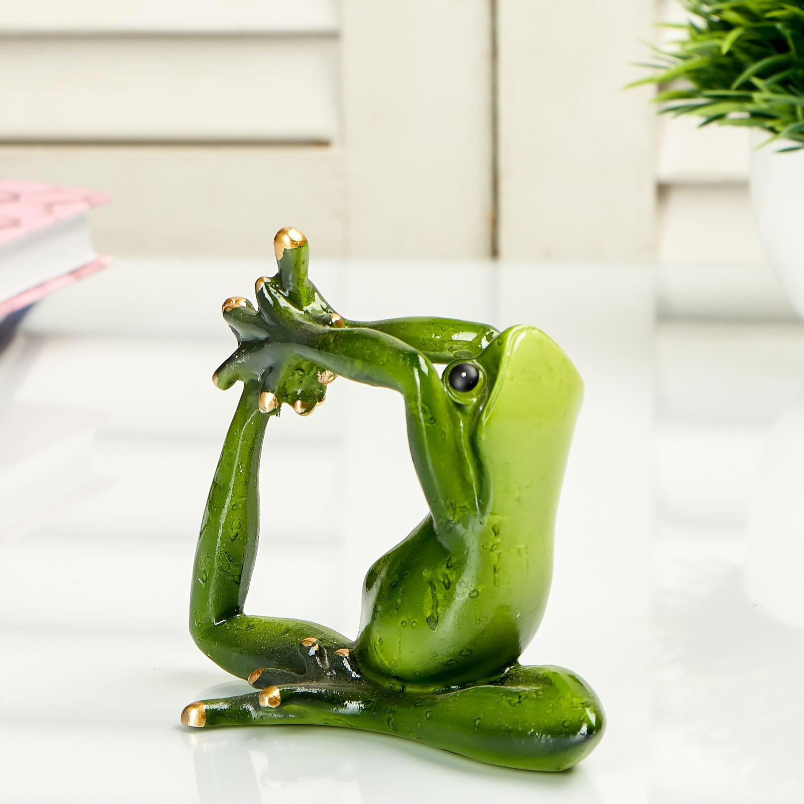 Изображение товара Сувенир интерьерный "Лягуха - йога" 9.5x6x11 см