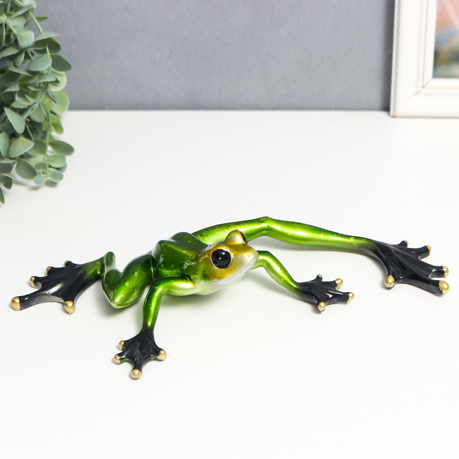 Изображение товара Сувенир интерьерный "Лягушка на растяжке" 5.5x30x13 см
