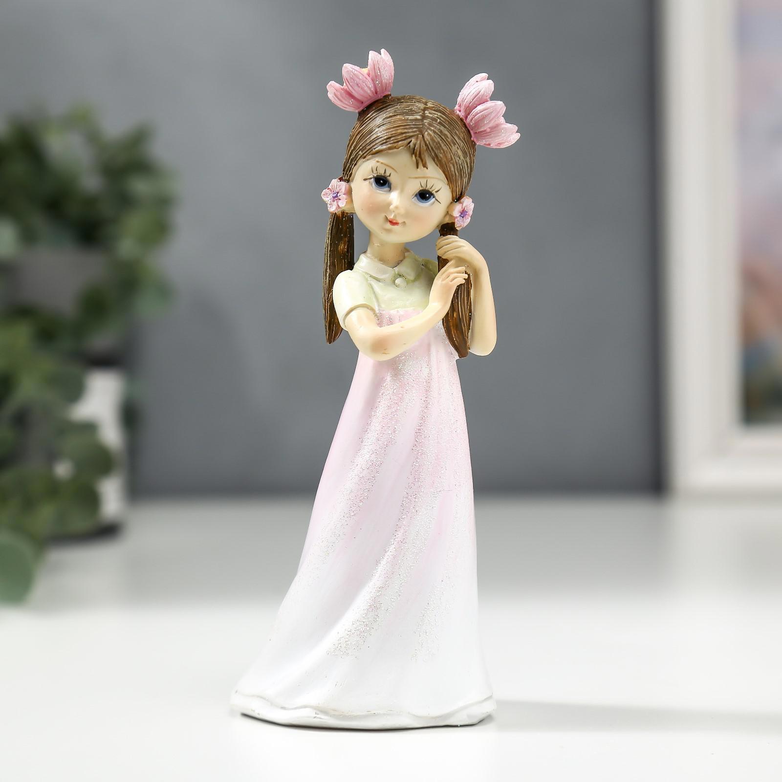 Изображение товара Сувенир интерьерный "Малышка с цветами в волосах" 15.5x6x6.5 см