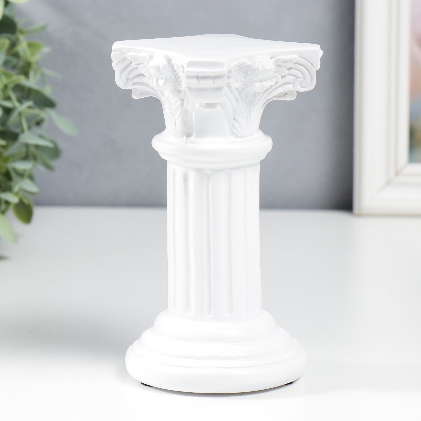 Изображение товара Сувенир интерьерный "Римская колонна круглая большая" белый 15.5x8.5x8.5 см