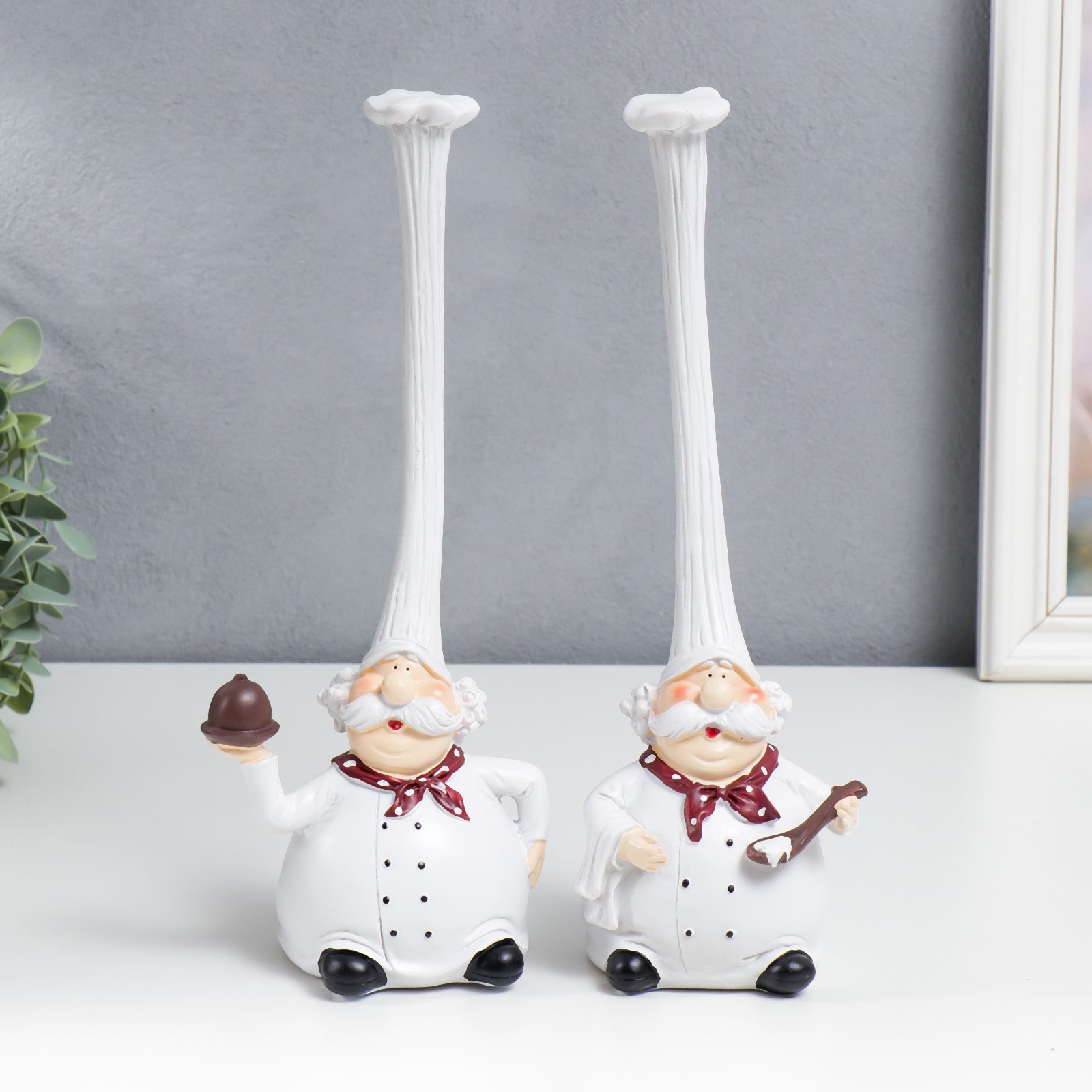 Изображение товара Сувенир интерьерный набор «Усатые шеф-повара» 2 шт 27x11,5 см