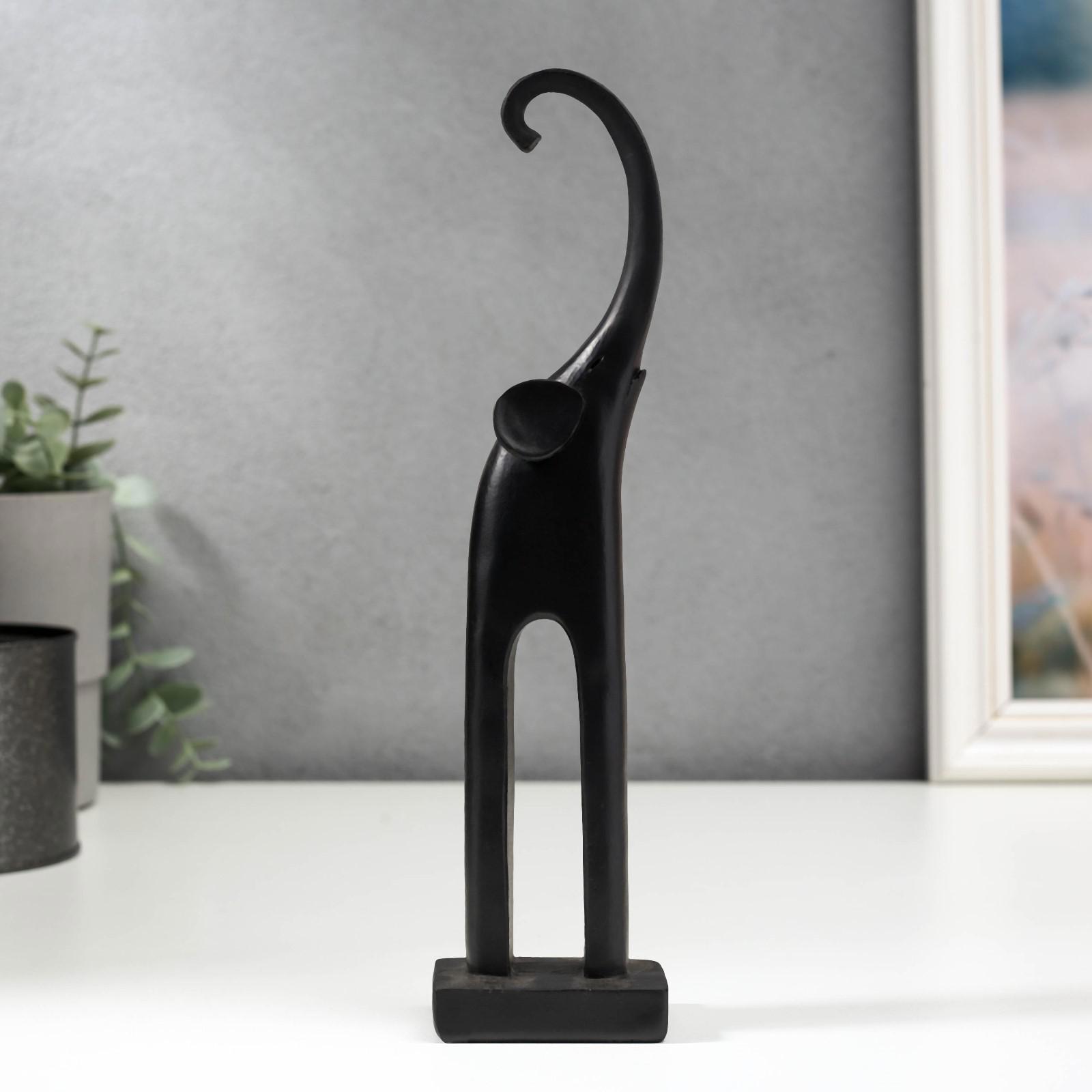 Изображение товара Сувенир интерьерный "Чёрный слон с длинными ногами" 24.3x5.7x4 см