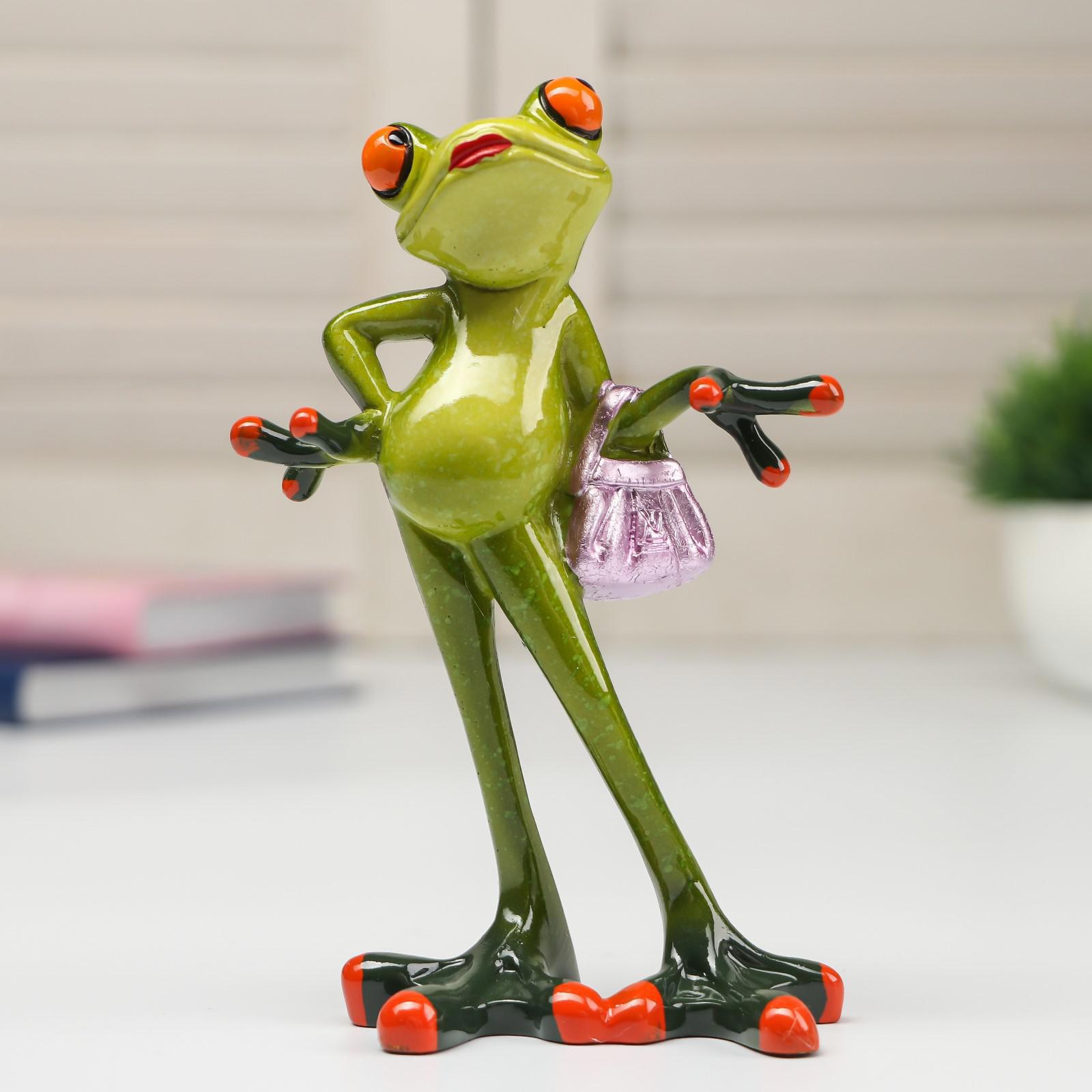Изображение товара Лягушка Фифа — декоративная фигура из пластика 15×5,5×10 см
