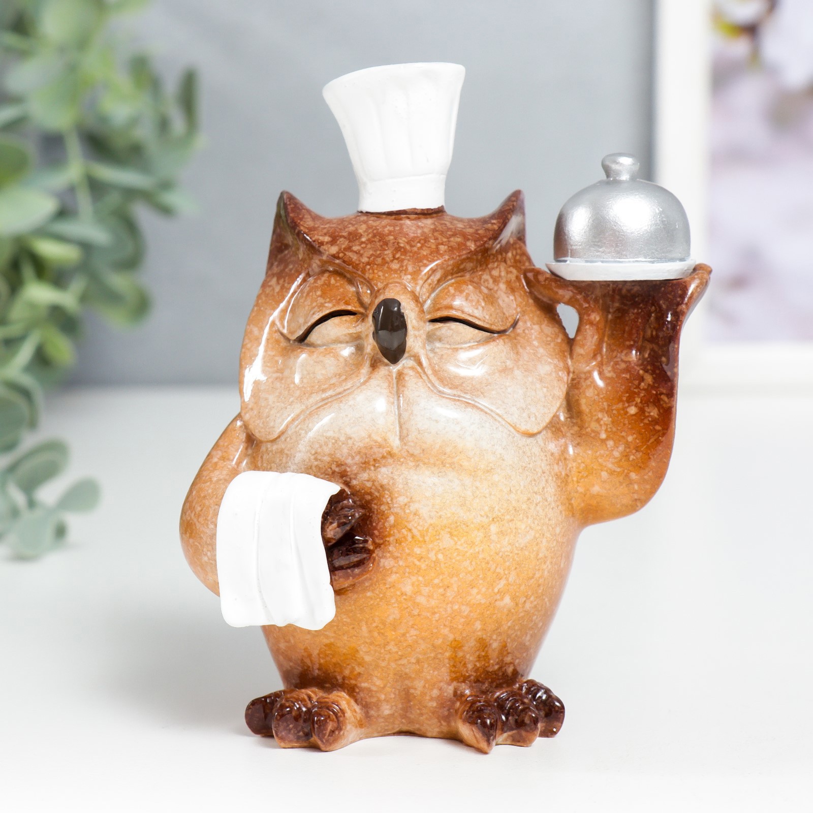 Изображение товара Сувенир Филин - Шеф-повар, 11x6x9,5 см