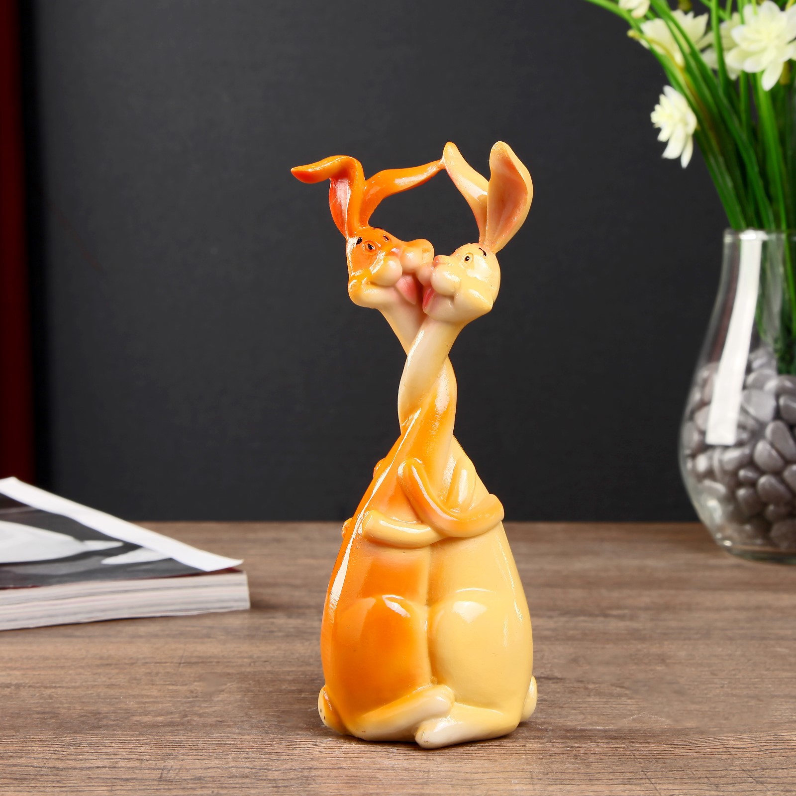 Изображение товара Зайчата — интерьерная обнимашки, декоративная фигура, 16,3×6,8×4,7 см