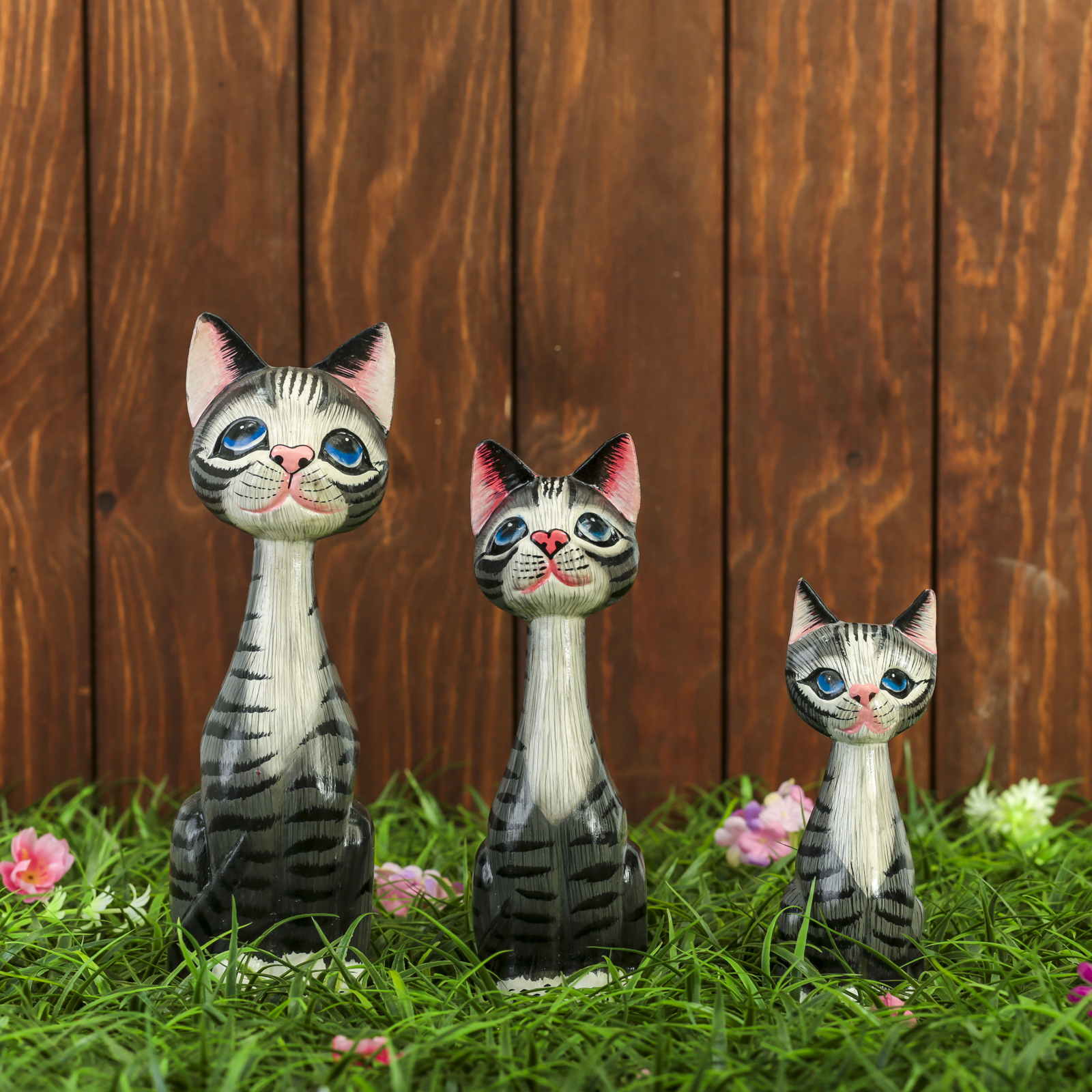 Изображение товара Набор сувениров интерьерных 3 шт "Кошечки чудо"(15.20.25) 13x7x25 см