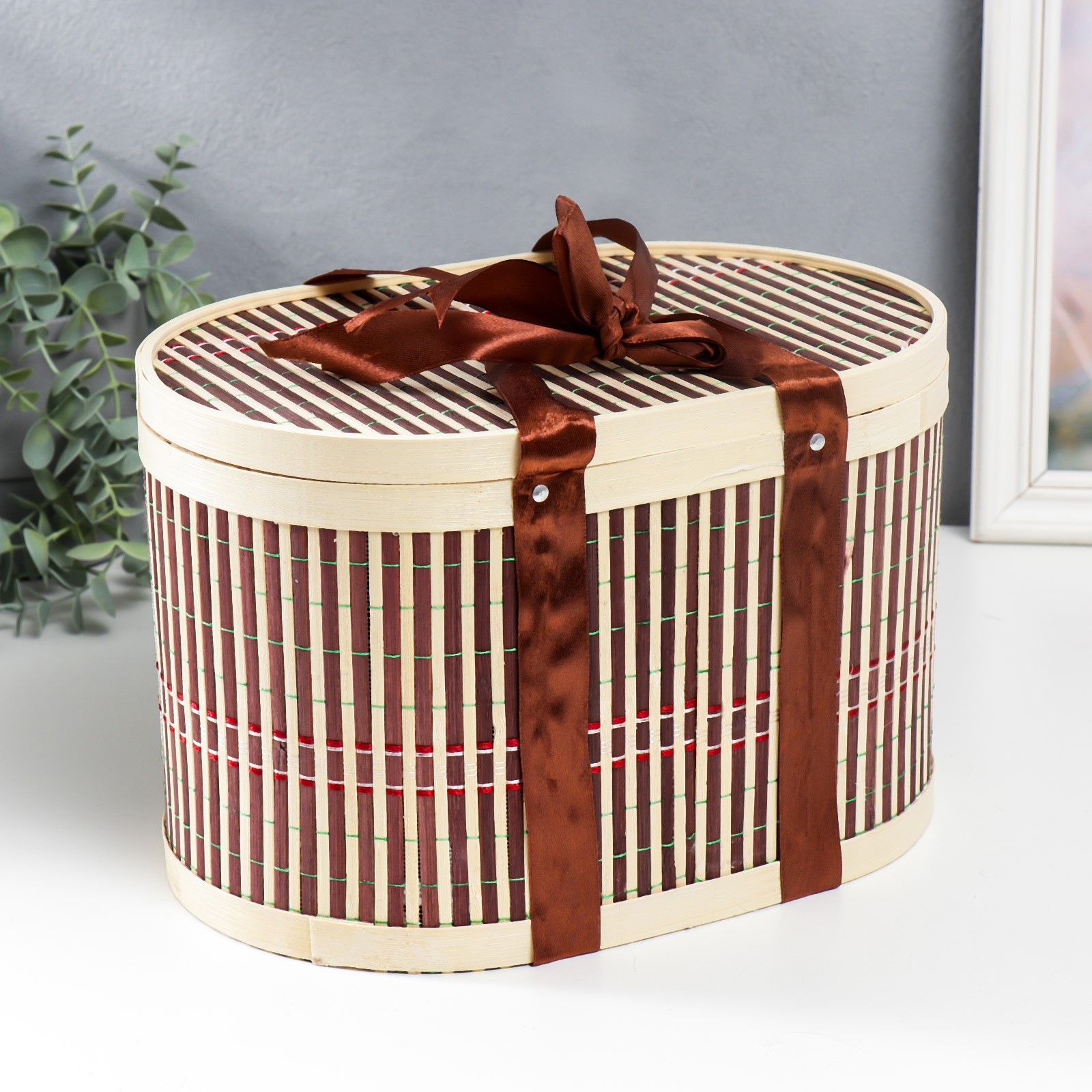 Изображение товара Шкатулка универсальная "Бант" овальная 19x20x30 см