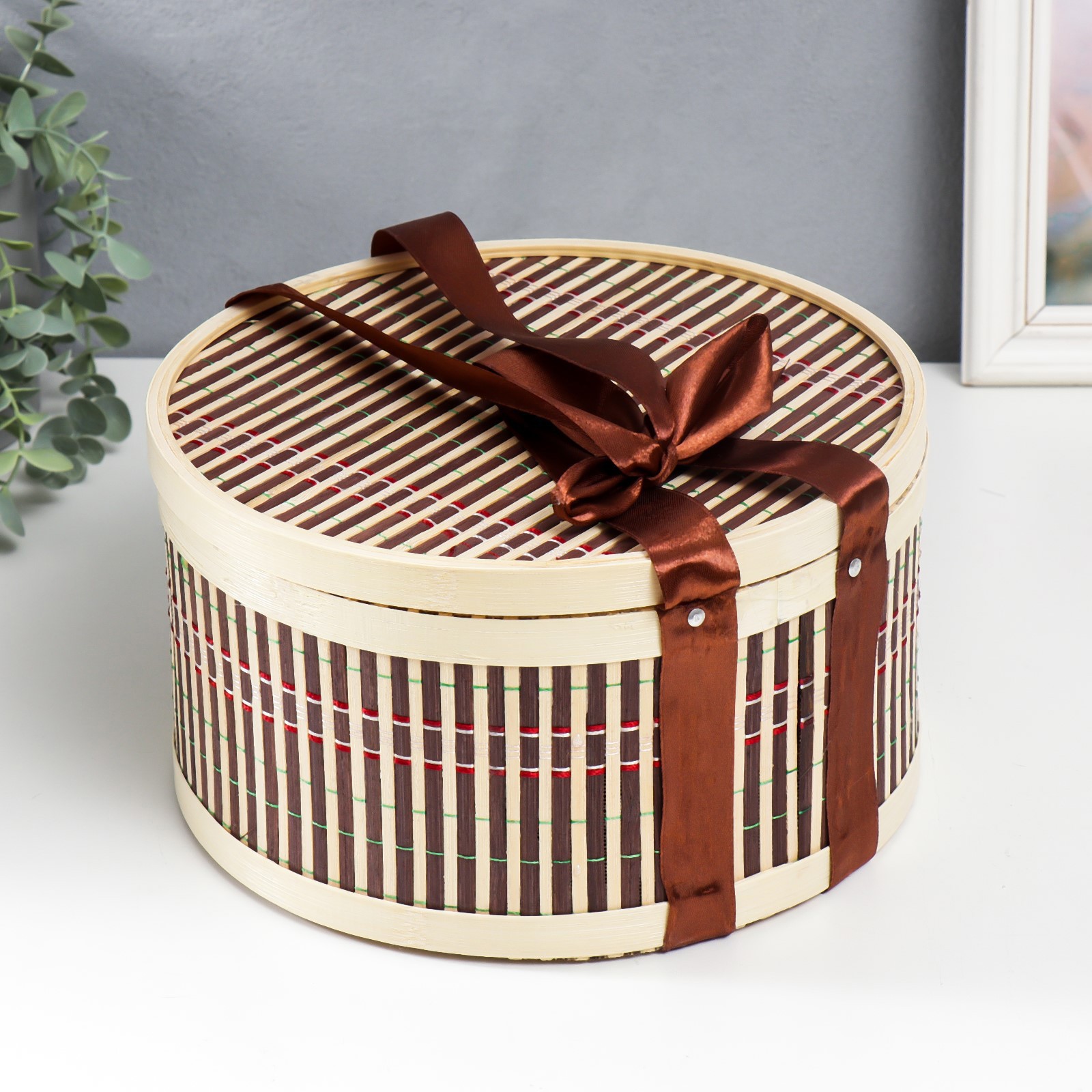 Изображение товара Шкатулка универсальная "Бант" круглая 14x26x26 см