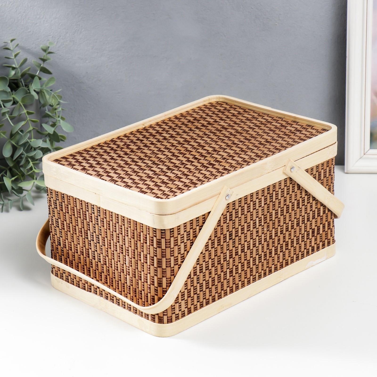 Изображение товара Шкатулка универсальная "Прямоугольная" с ручками 16x20x30 см