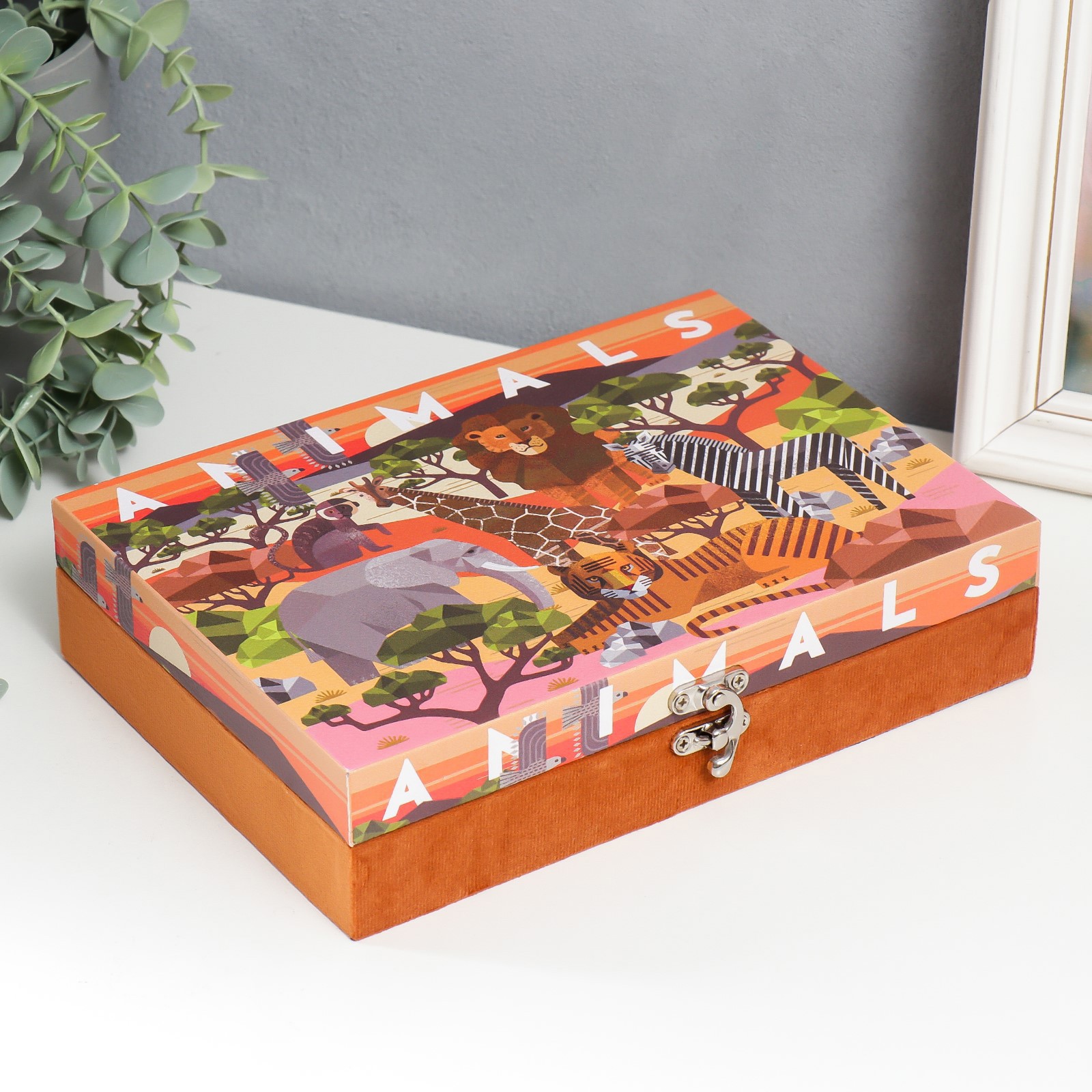 Изображение товара Шкатулка SIMALAND Звери Африки 5,5x24x17 см