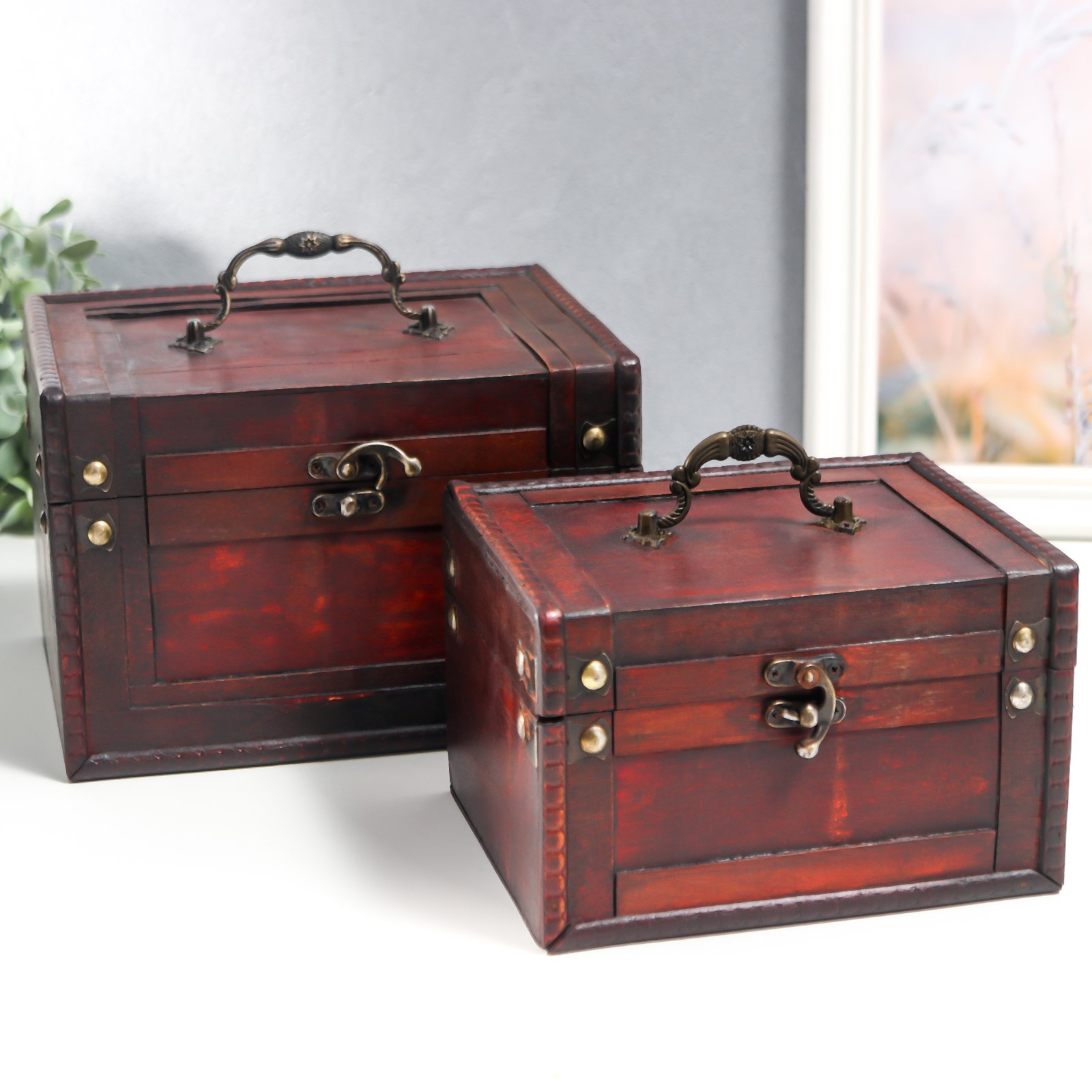 Изображение товара Шкатулка универсальная "Рыцарский турнир" набор 2 шт 12x17.5x14.5. 15x21x17.5 см