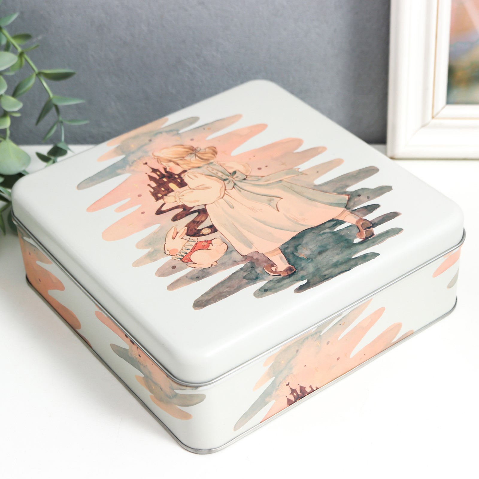 Изображение товара Шкатулка универсальная квадрат "По дороге к замку" 5.8x17x17 см