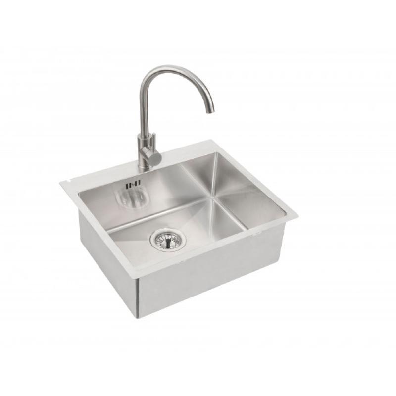 Изображение товара Врезная мойка Alveus Quarto 55x48x19 см нержавеющая сталь 304 цвет сталь