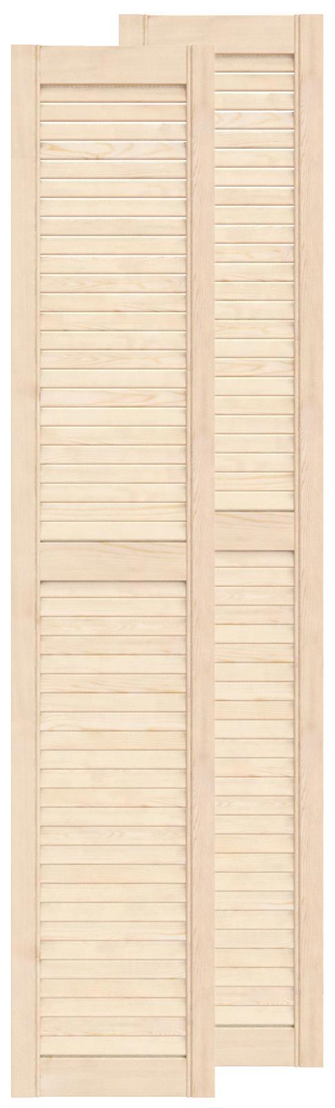 Изображение товара Жалюзийная дверь Timber&Style из массива сосны 1505x294x20 мм комплект из 2 шт