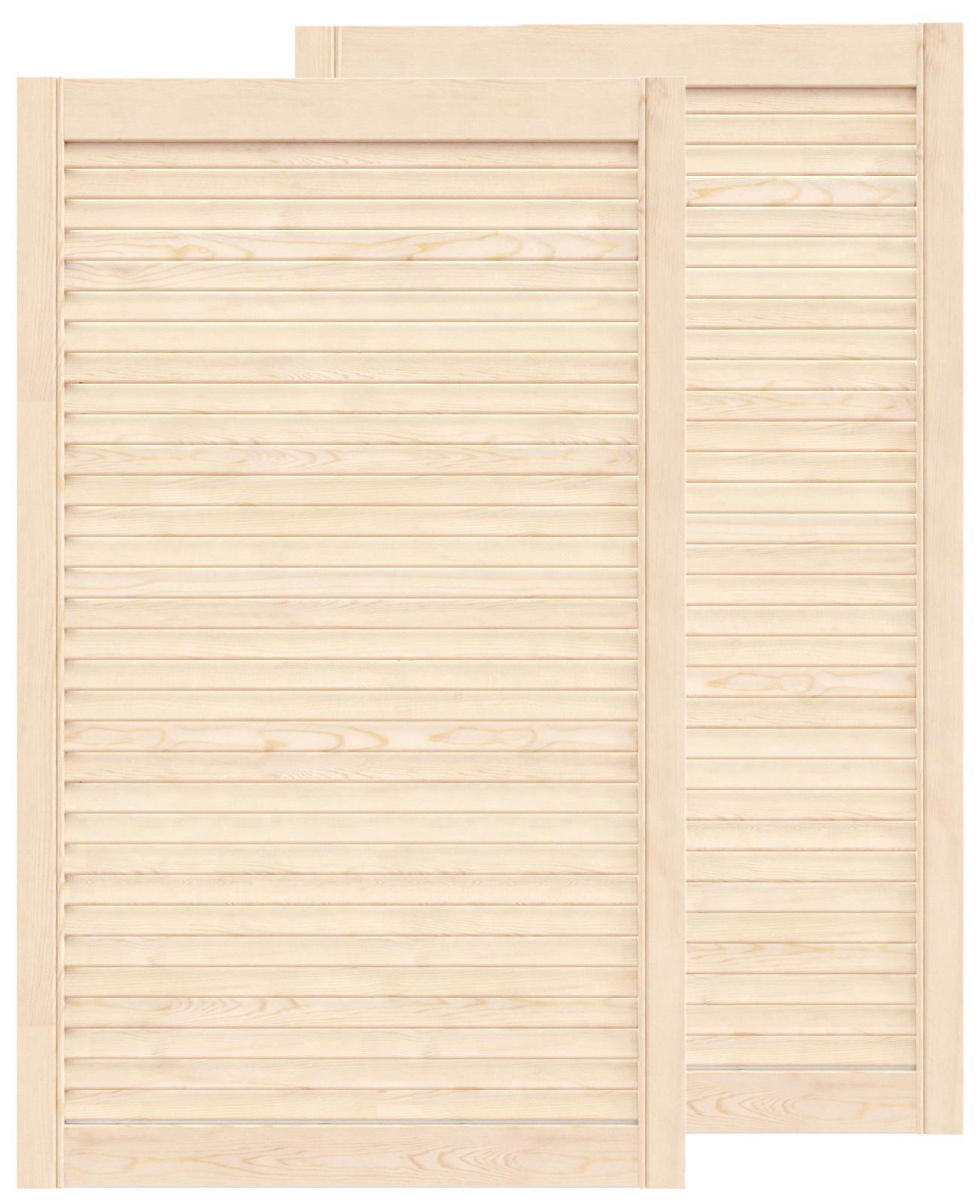 Изображение товара Жалюзийная дверь из массива сосны Timber&Style 985x594x20 мм комплект 2 шт