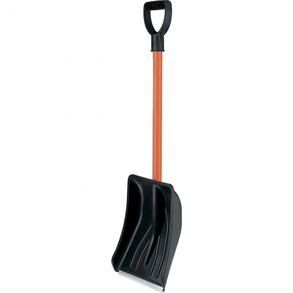 Изображение товара Лопата для уборки снега Stels 61586 пластиковая 275x345x890 мм стальной черенок