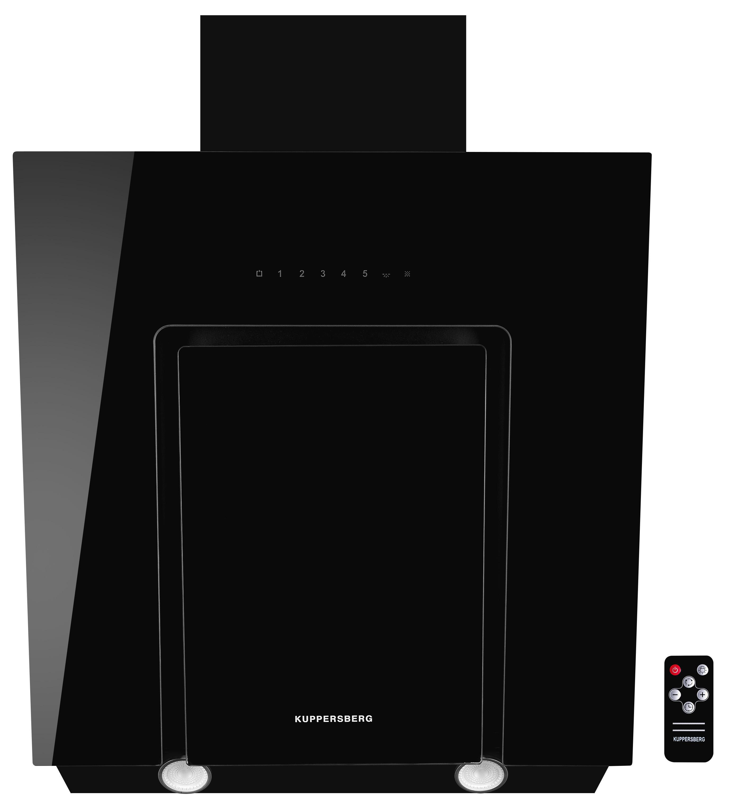 Изображение товара Настенная вытяжка Kuppersberg F 660 60 см черный SCHOTT сталь сенсорное управление