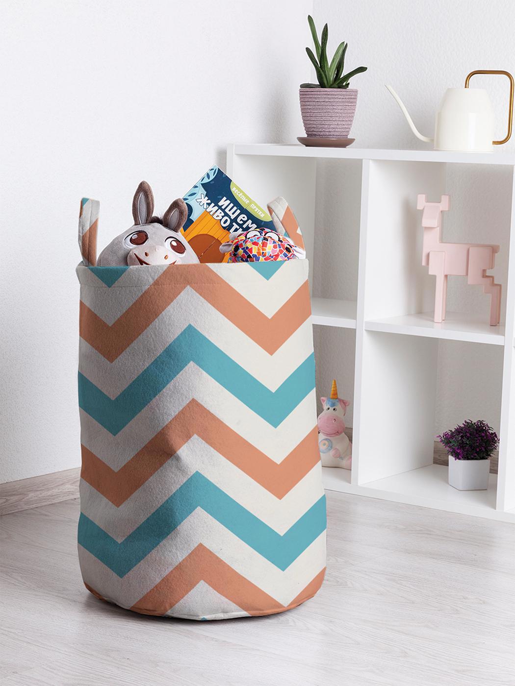 Изображение товара Корзина для хранения JoyArty Странствие зигзагов toba_10731. 35x50 см