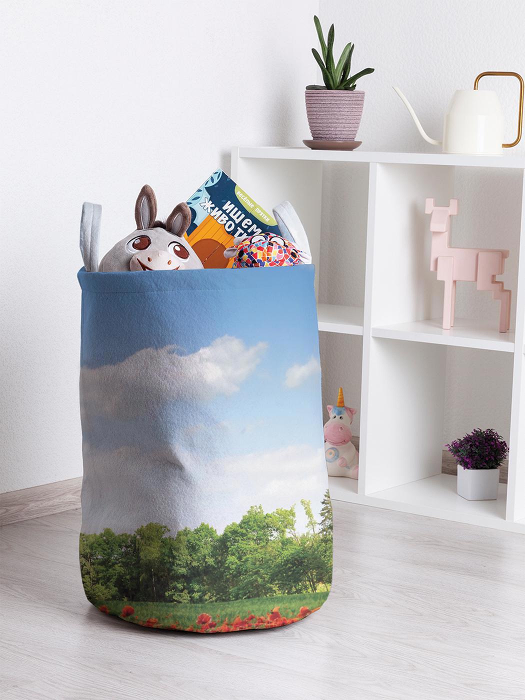 Изображение товара Корзина для хранения JoyArty Маковое поле toba_11902. 35x50 см