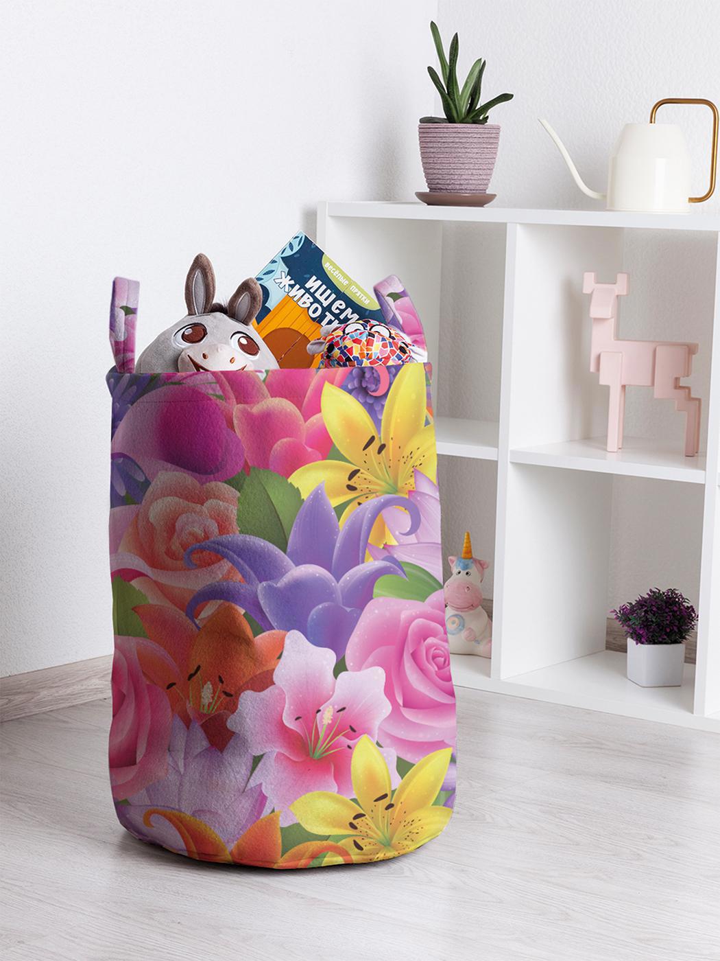 Изображение товара Корзина для хранения JoyArty Сердце из цветов toba_22902. 35x50 см