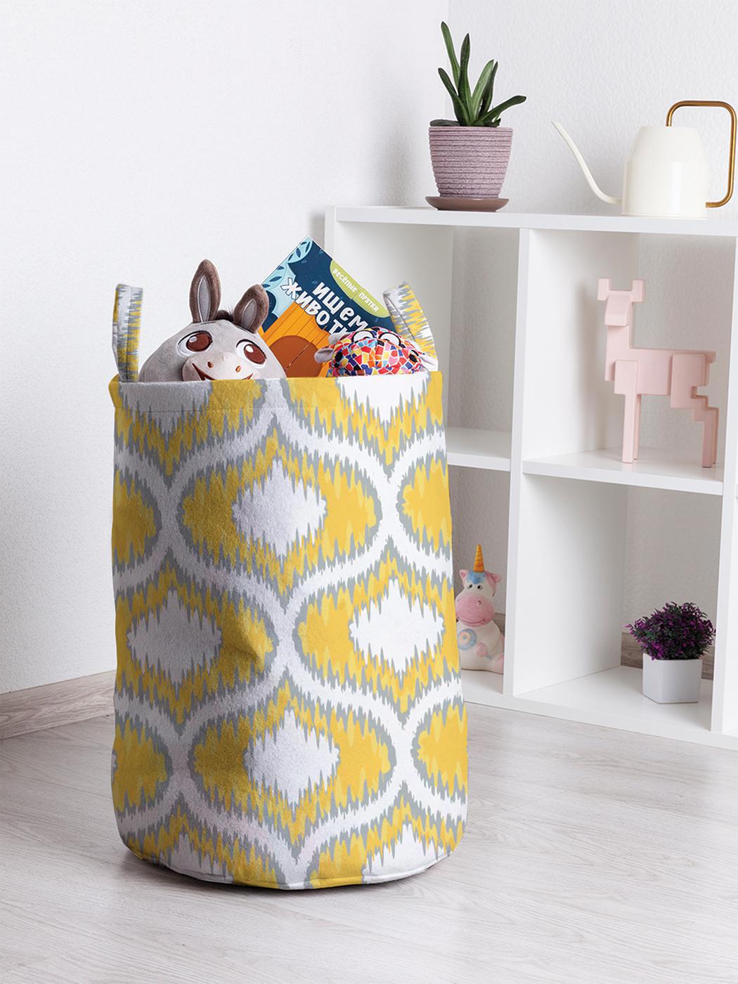 Изображение товара Корзина для хранения JoyArty Узоры на оранжевом фоне toba_378453. 35x50 см