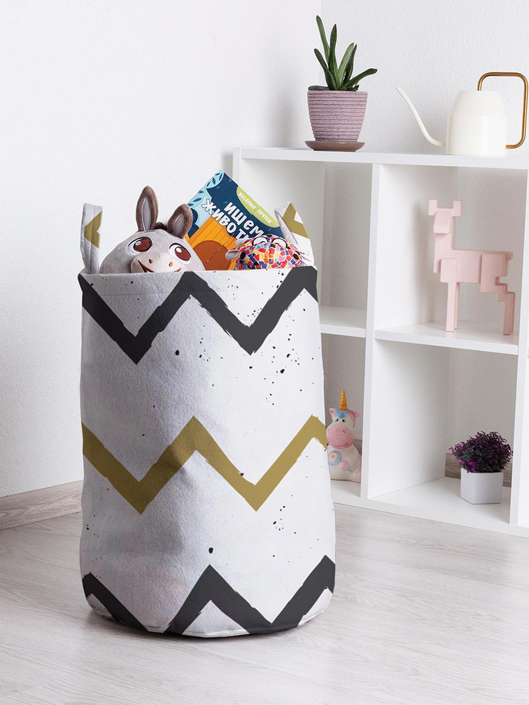 Изображение товара Корзина для хранения JoyArty Зигзаговая строгость toba_4327. 35x50 см