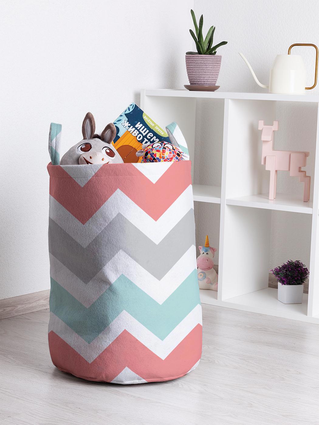 Изображение товара Корзина для хранения JoyArty Классические зигзаги toba_5392. 35x50 см