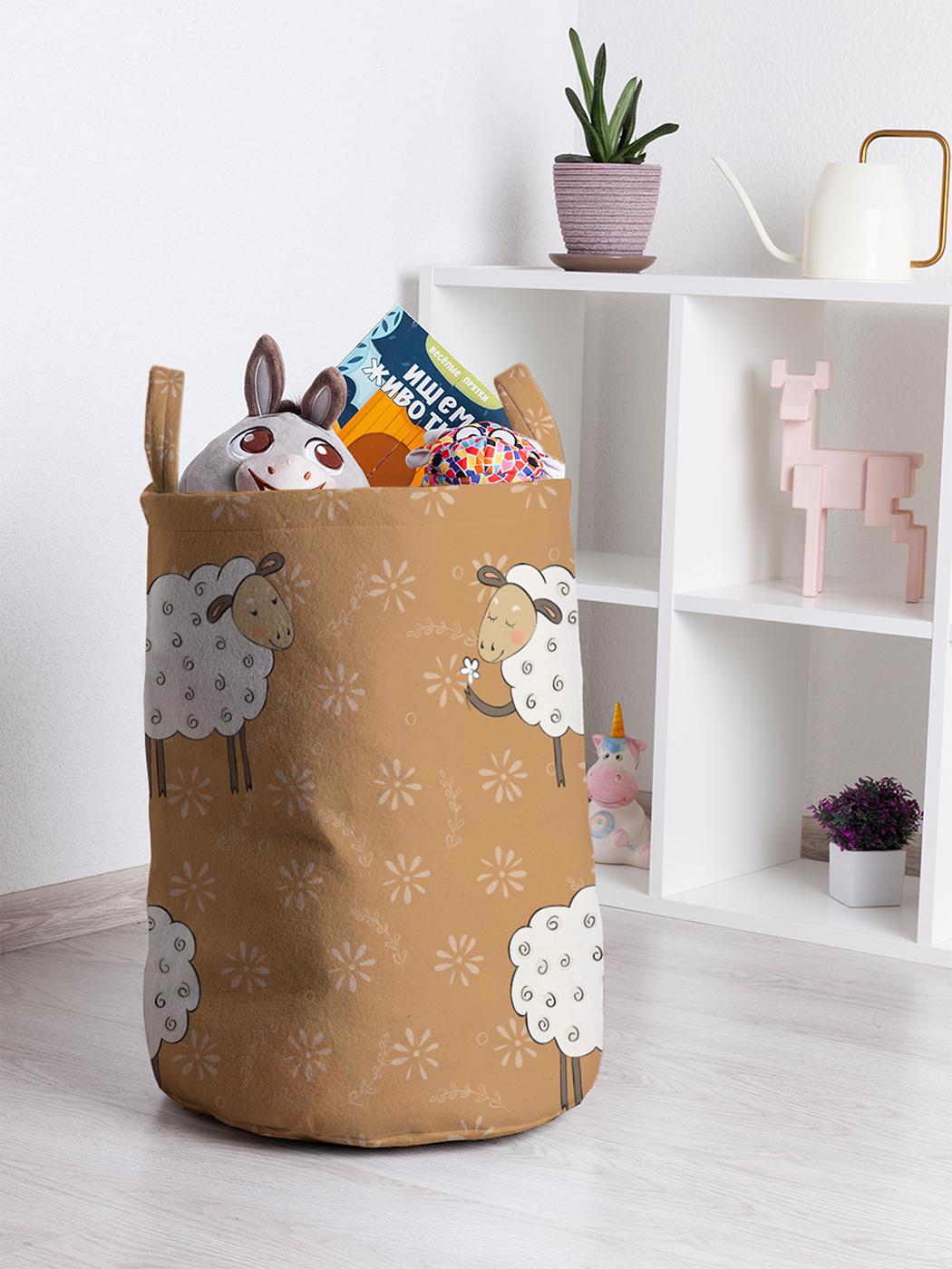 Изображение товара Корзина для хранения JoyArty Мохнатые овечки toba_73740. 35x50 см