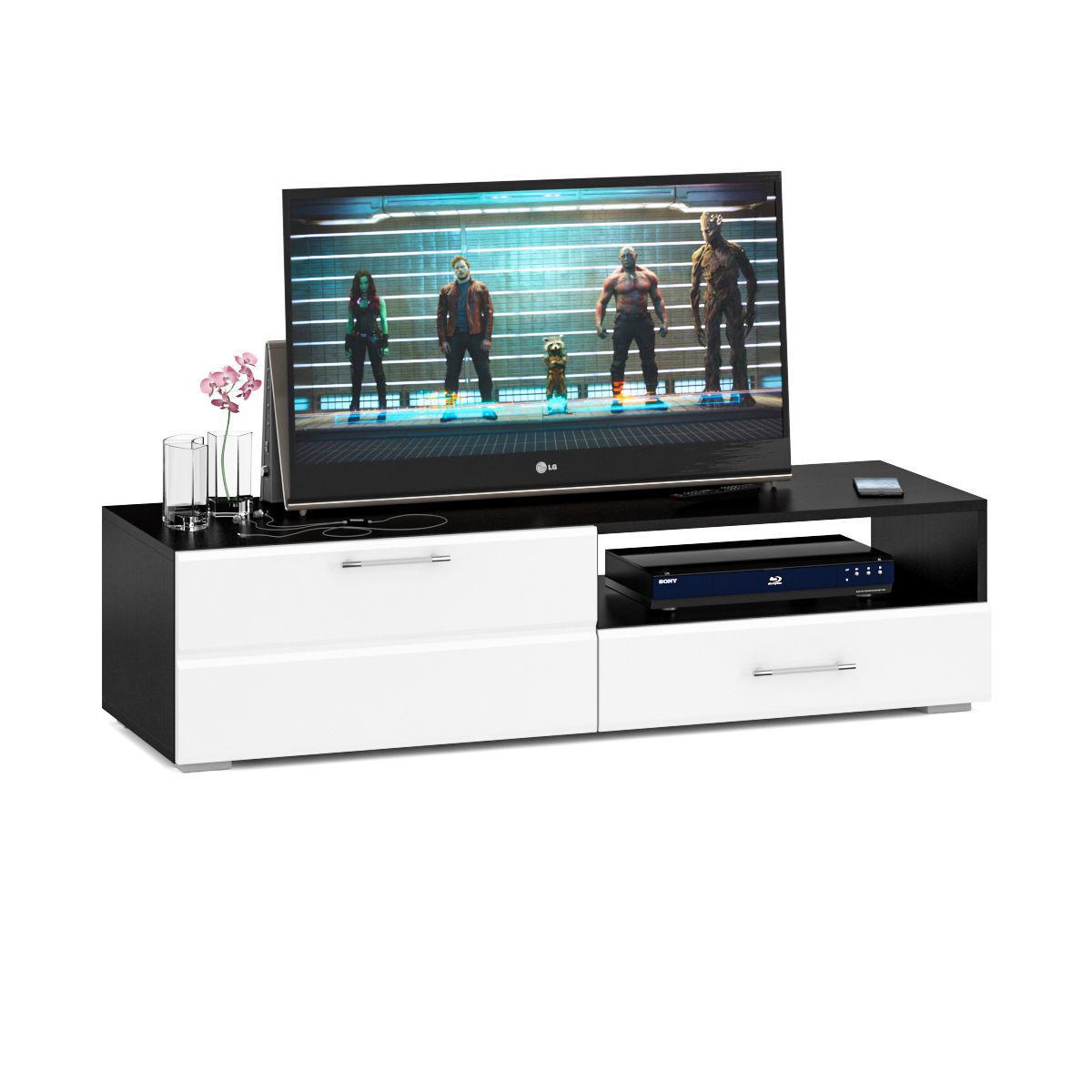 Изображение товара Тумба под телевизор Свк 1023620 140x35x46 см ЛДСП цвет белый/венге