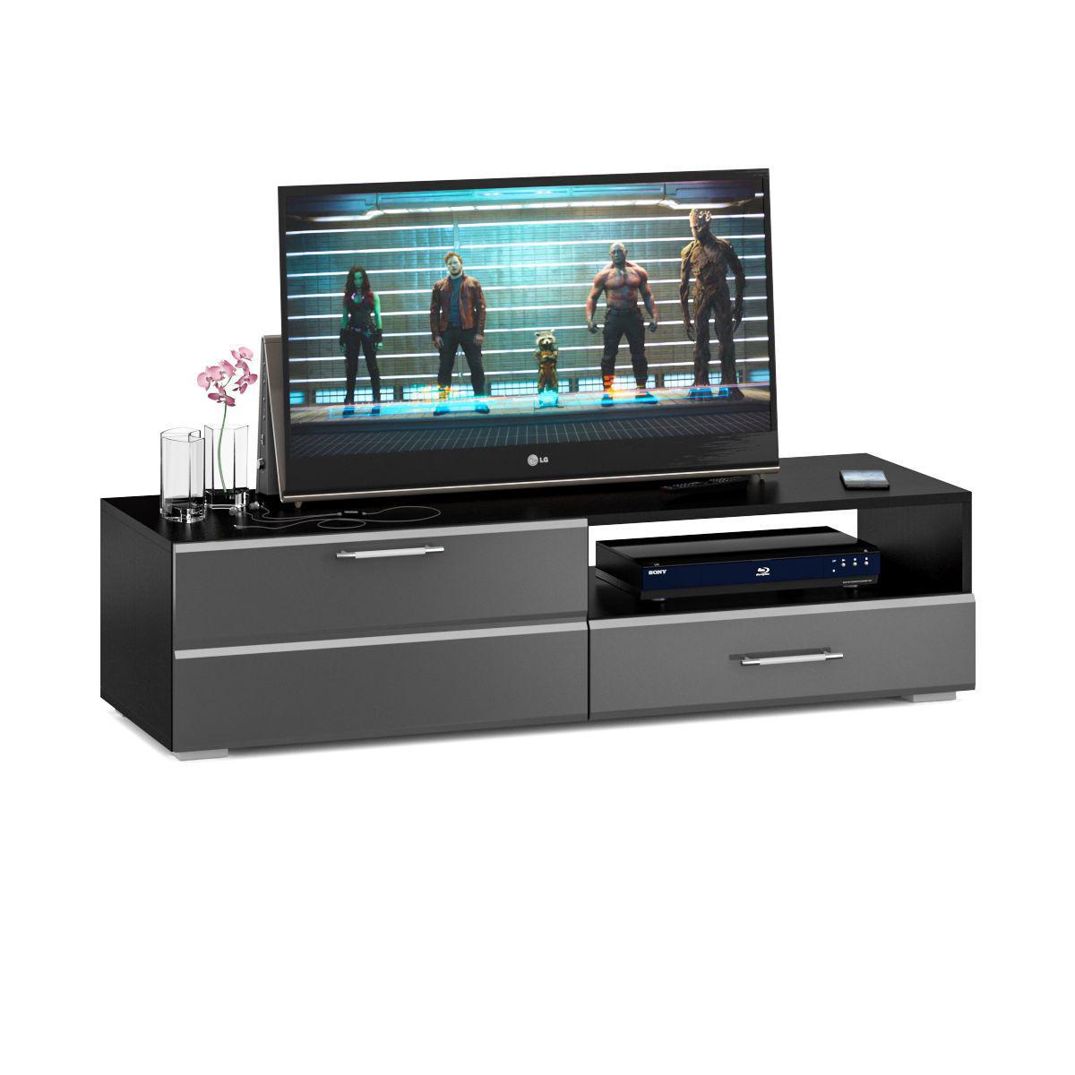 Изображение товара Тумба под телевизор Свк 1023621 140x35x46 см ЛДСП цвет черный/графит