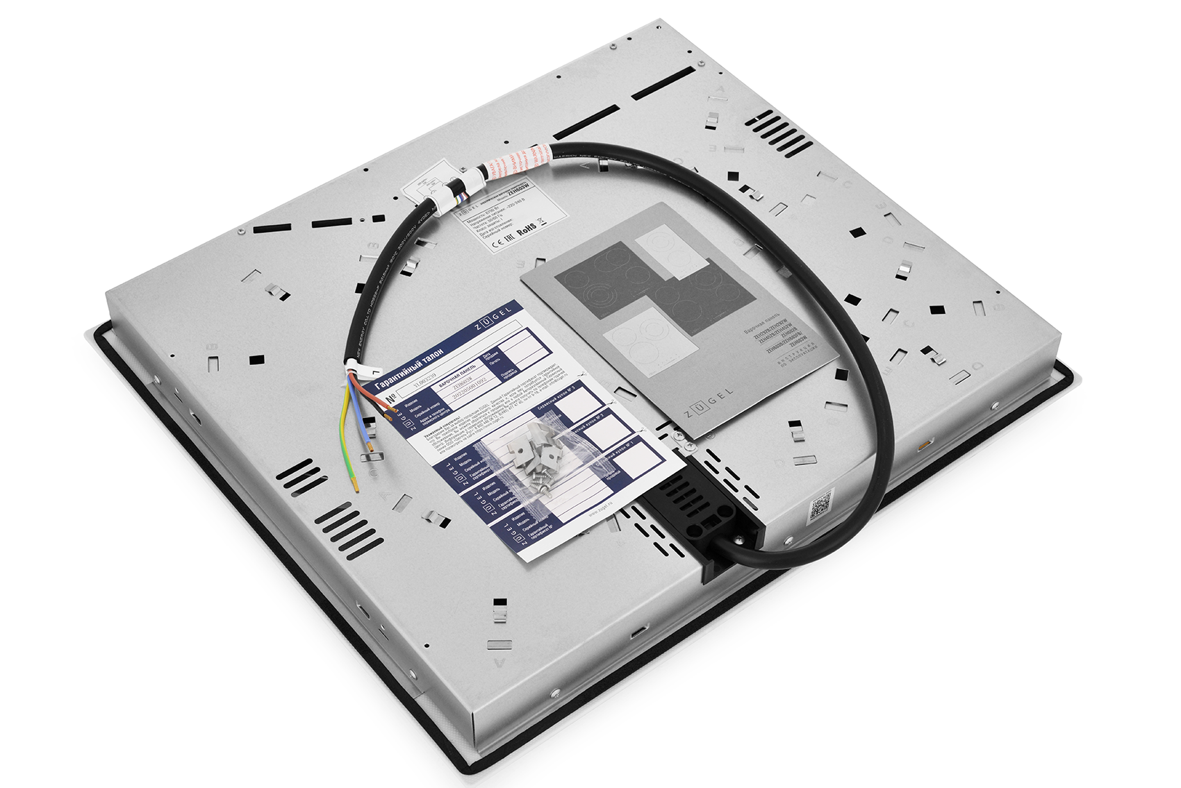 Изображение товара Электрическая варочная панель Zugel ZEH603W 59 см 4 конфорки белая