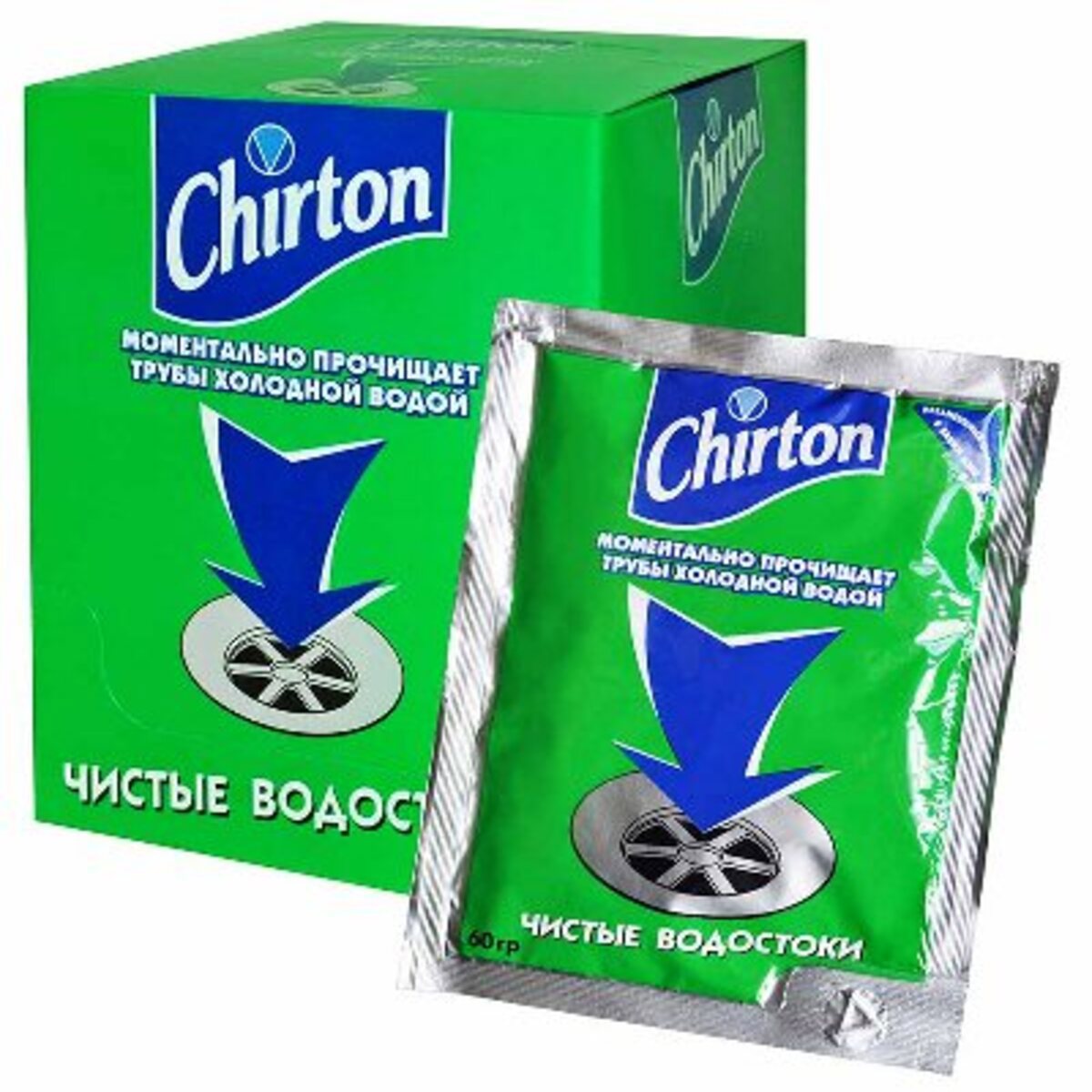 Изображение товара Средство для прочистки труб с холодной водой Chirton 60 г Изображение товара Средство для прочистки труб с холодной водой Chirton 60 г