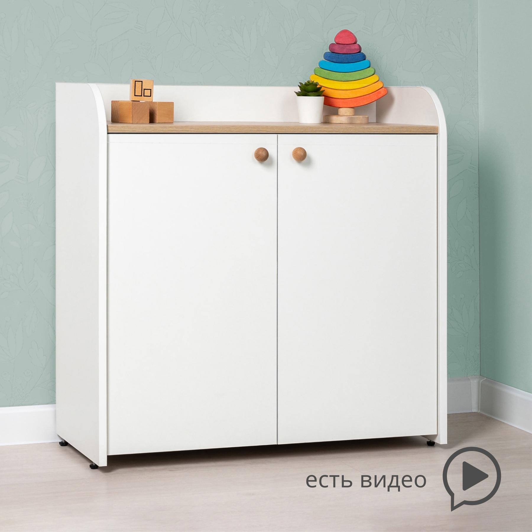 Изображение товара Комод Моби ТОП 16.225.02 75x36.1x76.1 см ЛДСП цвет белый