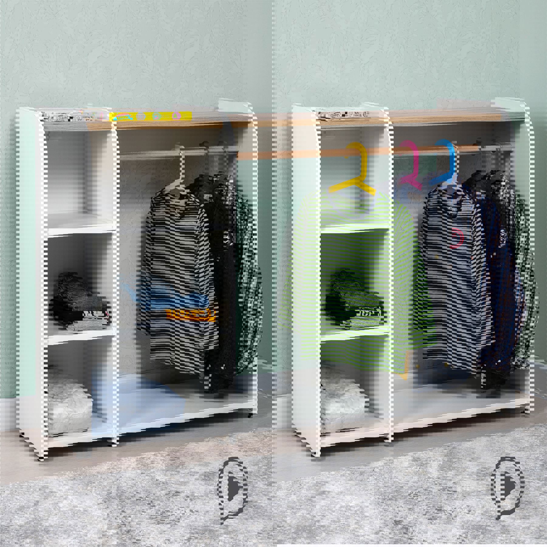 Изображение товара Стеллаж Моби 109x76.1x36.1 см из ЛДСП для детской комнаты