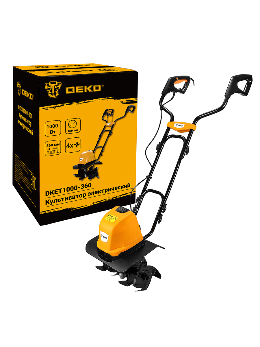 Изображение товара Культиватор электрический DEKO DKET1000-360 мощностью 1000 Вт
