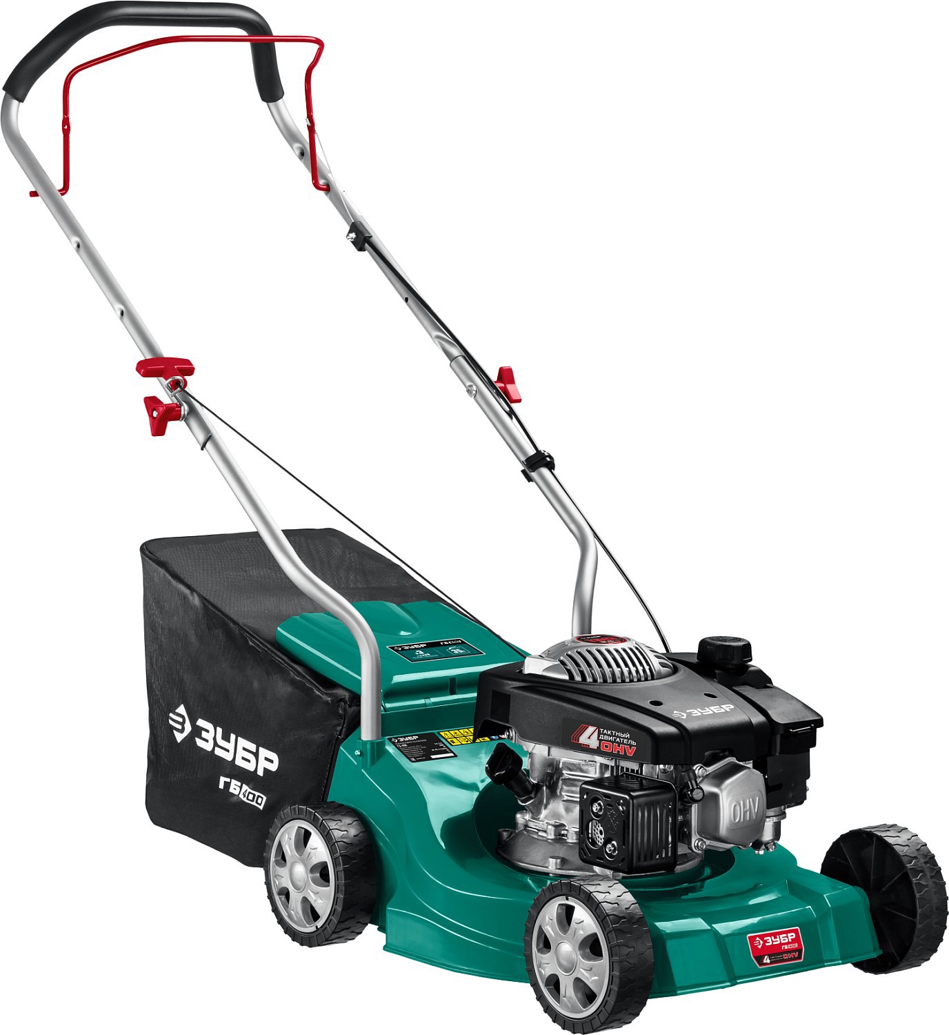 Изображение товара Газонокосилка бензиновая несамоходная Зубр Гб-400 3.5 л.с. 40 см