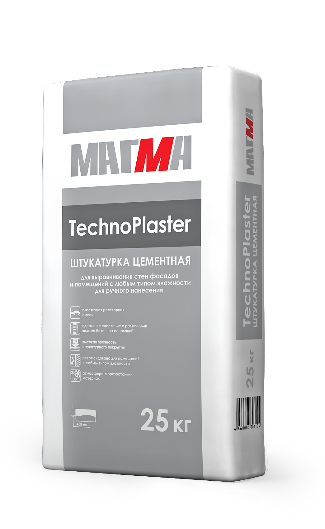 Изображение товара Штукатурка цементная Магма Techno Plaster 25 кг